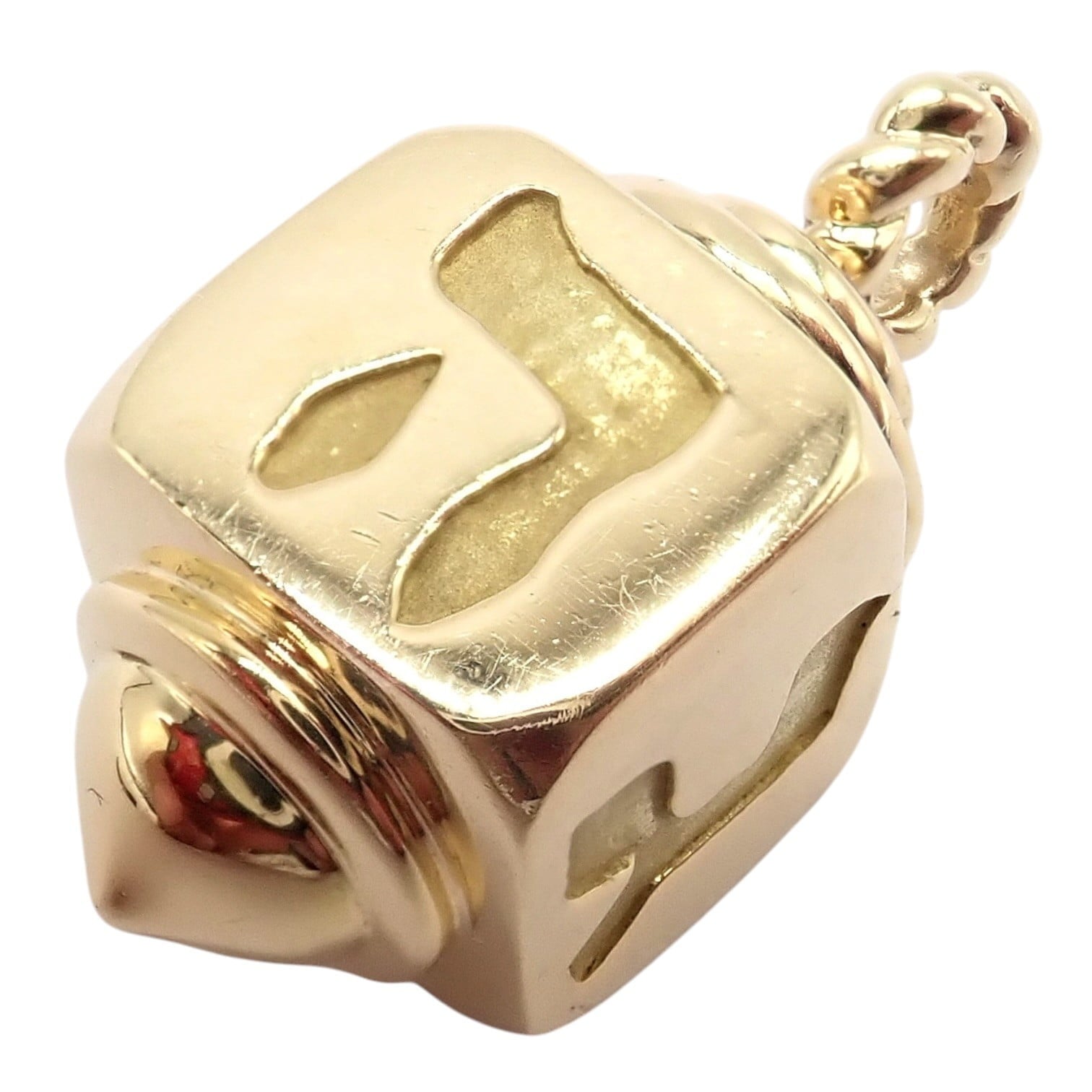 Ultra Rare Vintage Tiffany & Co. 18k Yellow Channukah Dreidel Charm Pendant | Fortrove