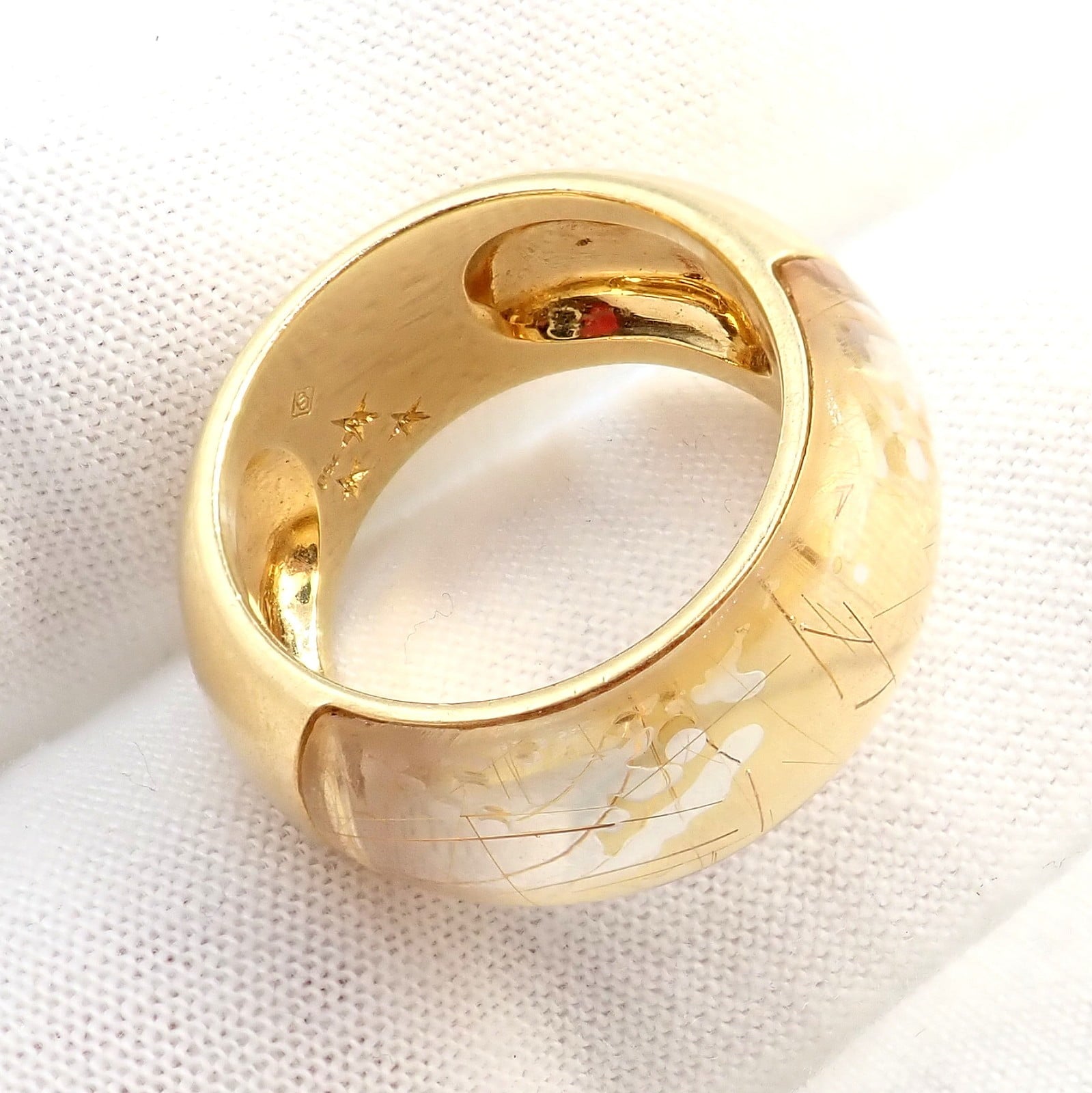 H.Stern Jewelry & Watches:Fine Jewelry:Rings Authentic! H. Stern 18k Yellow Gold Rutilated Quartz Ring sz 6.5