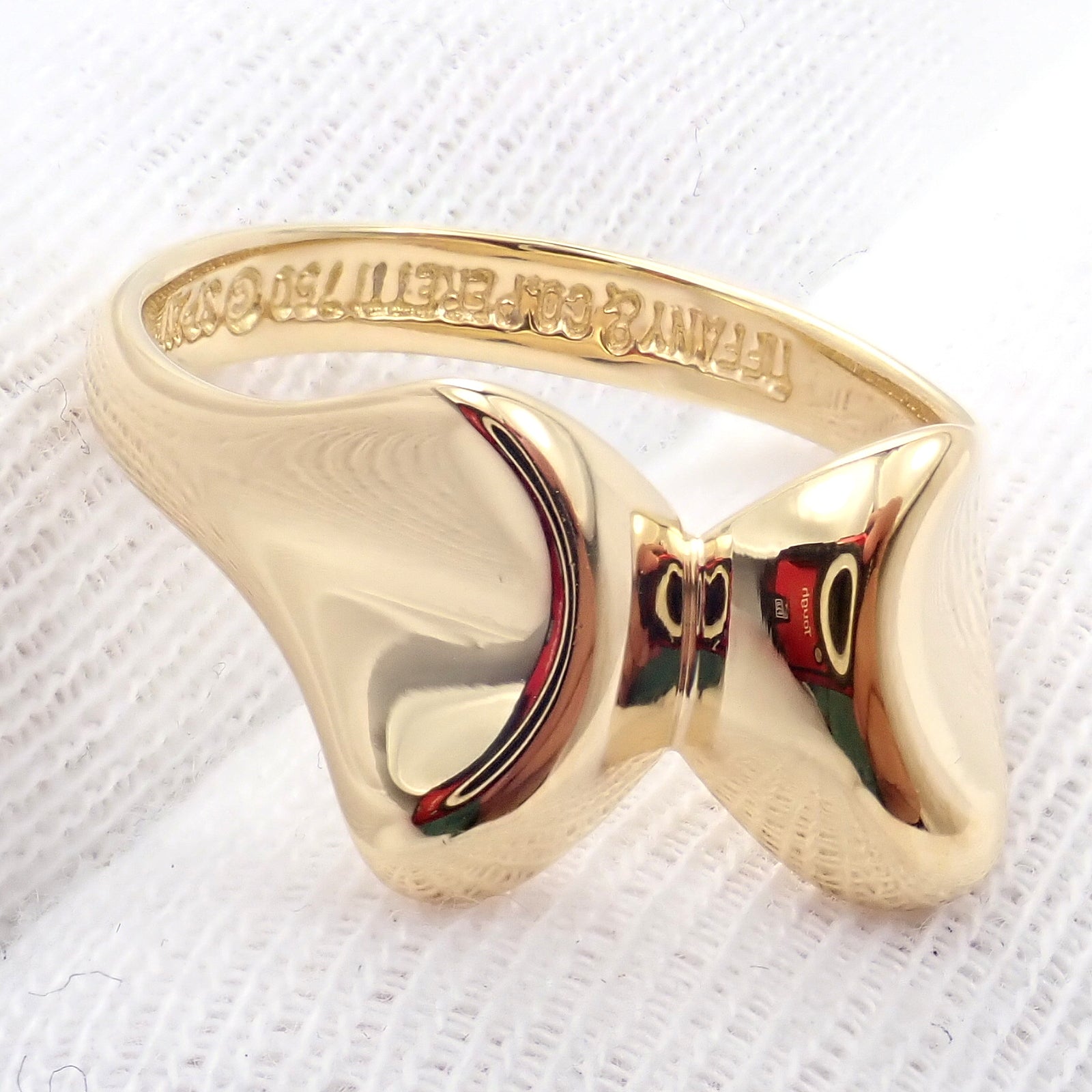 Tiffany & Co. 18k Yellow Gold Peretti Butterfly Bow Ring Sz 5.5 | Fortrove
