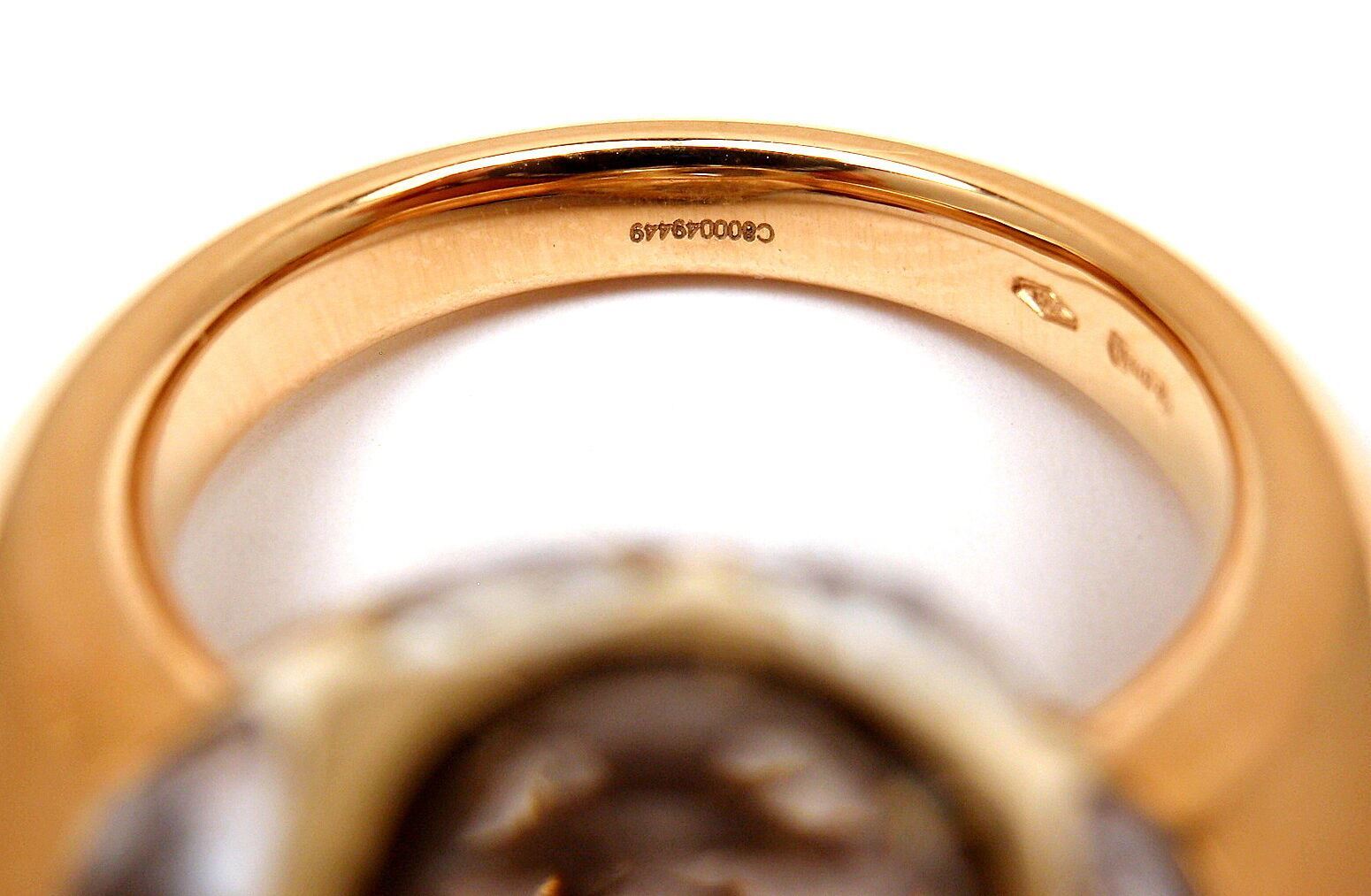 AUTHENTIC Pomellato Harem 18K Yellow Gold Rock Crystal Ring Sz 5 | Fortrove