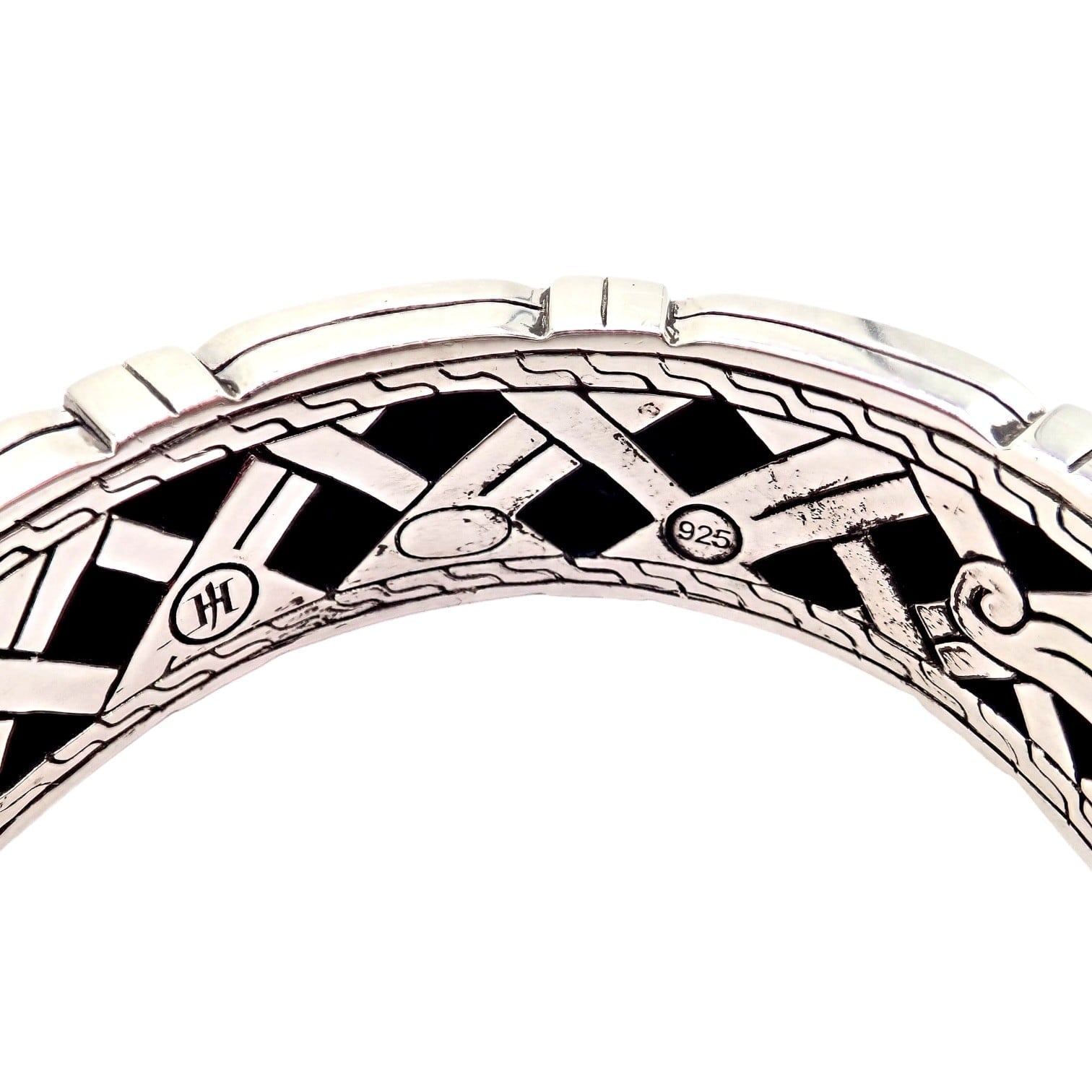 John Hardy Jewelry & Watches:Fine Jewelry:Bracelets & Charms Authentic! John Hardy JH Silver Wide Classic Bamboo Large Mens XL Cuff Bracelet