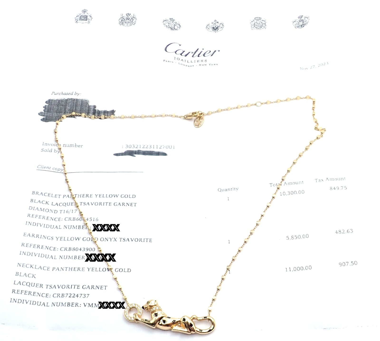 Cartier Jewelry & Watches:Fine Jewelry:Necklaces & Pendants Authentic! Cartier Panther 18k Yellow Gold Diamond Tsavorite Necklace Cert.