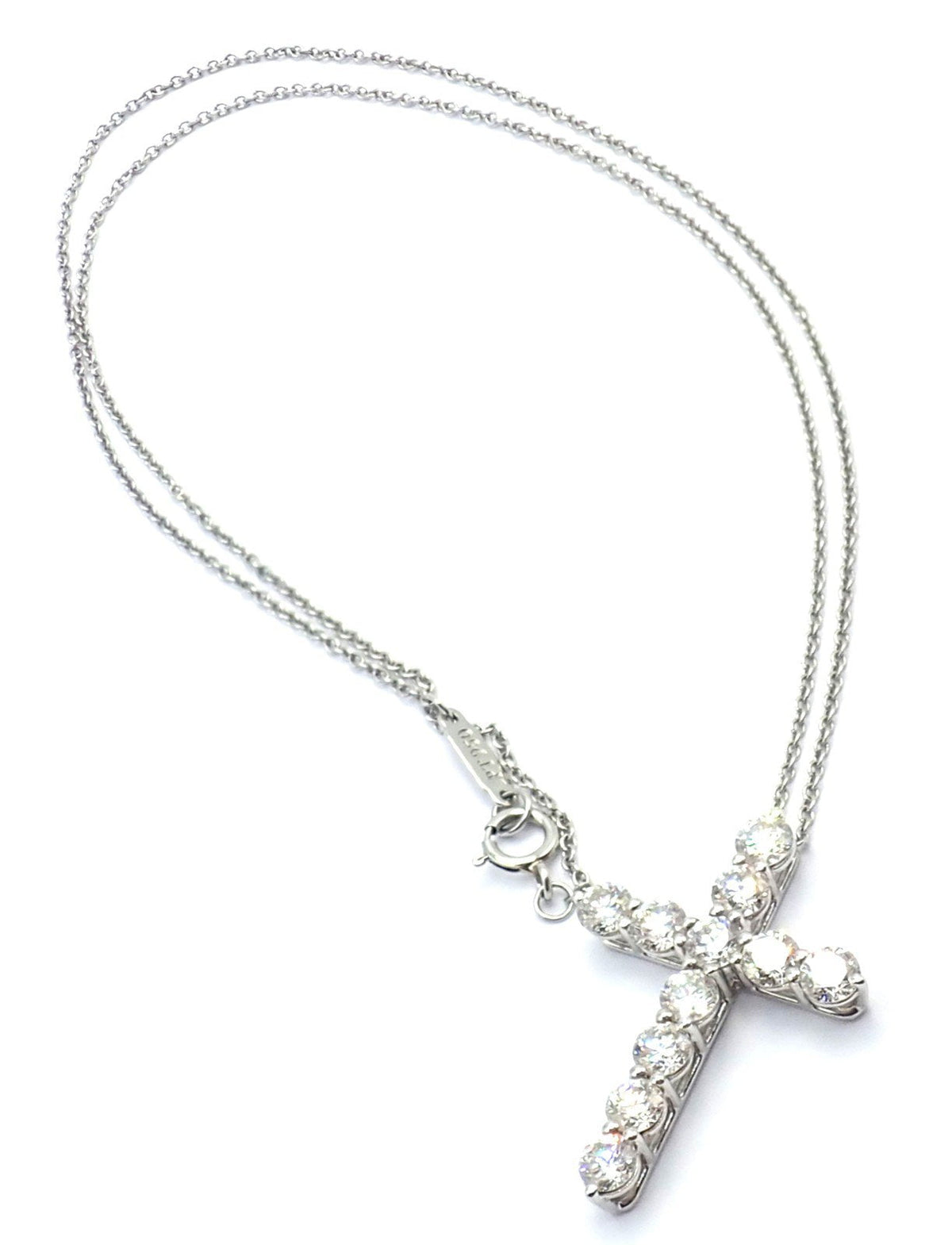 Tiffany & Co. Jewelry & Watches:Fine Jewelry:Necklaces & Pendants Authentic! Tiffany & Co Platinum Diamond Large Cross Pendant Necklace
