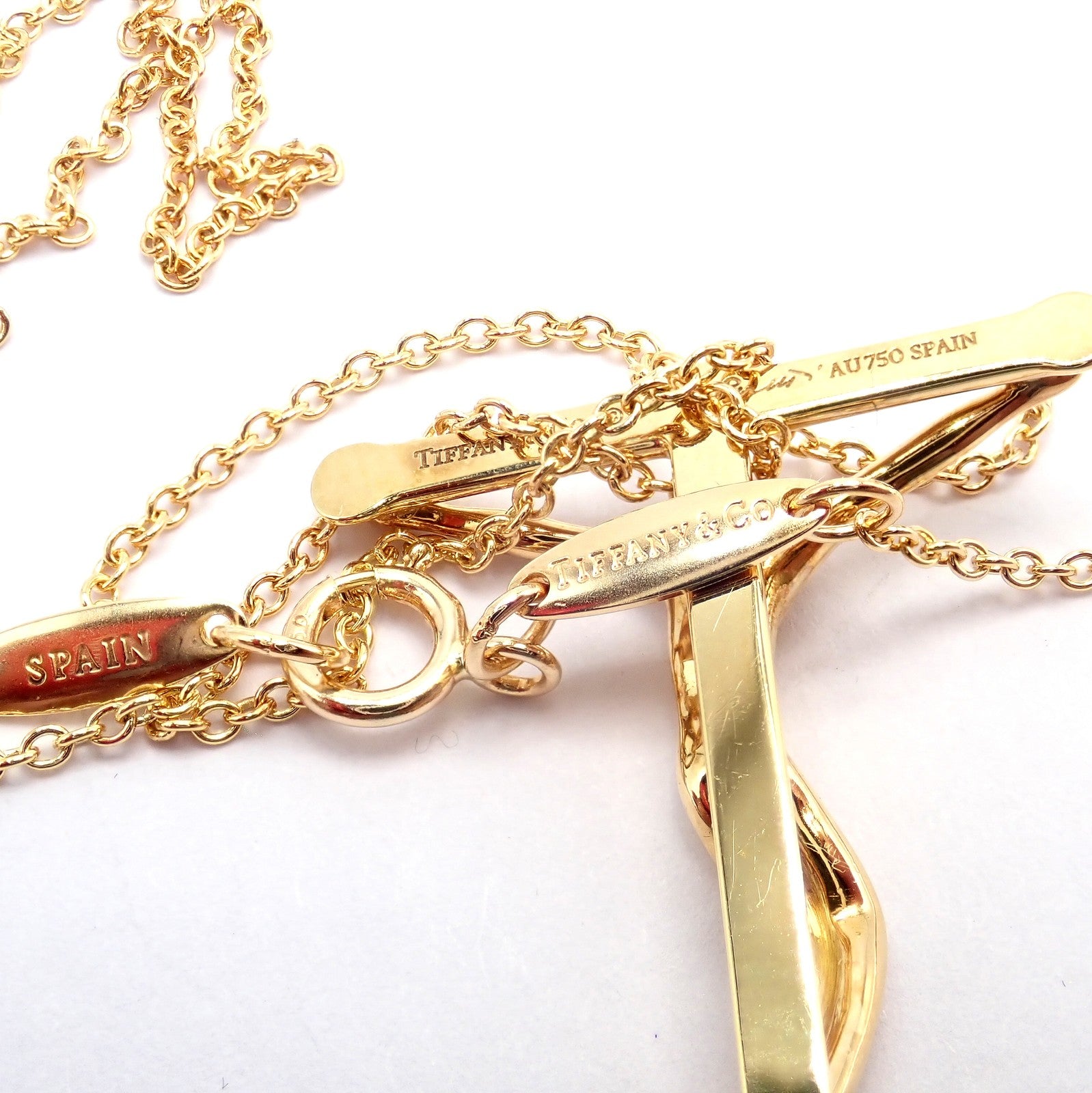 Vintage! Tiffany & Co Peretti 18k Gold Jesus Rosary Cross Pendant Necklace | Fortrove