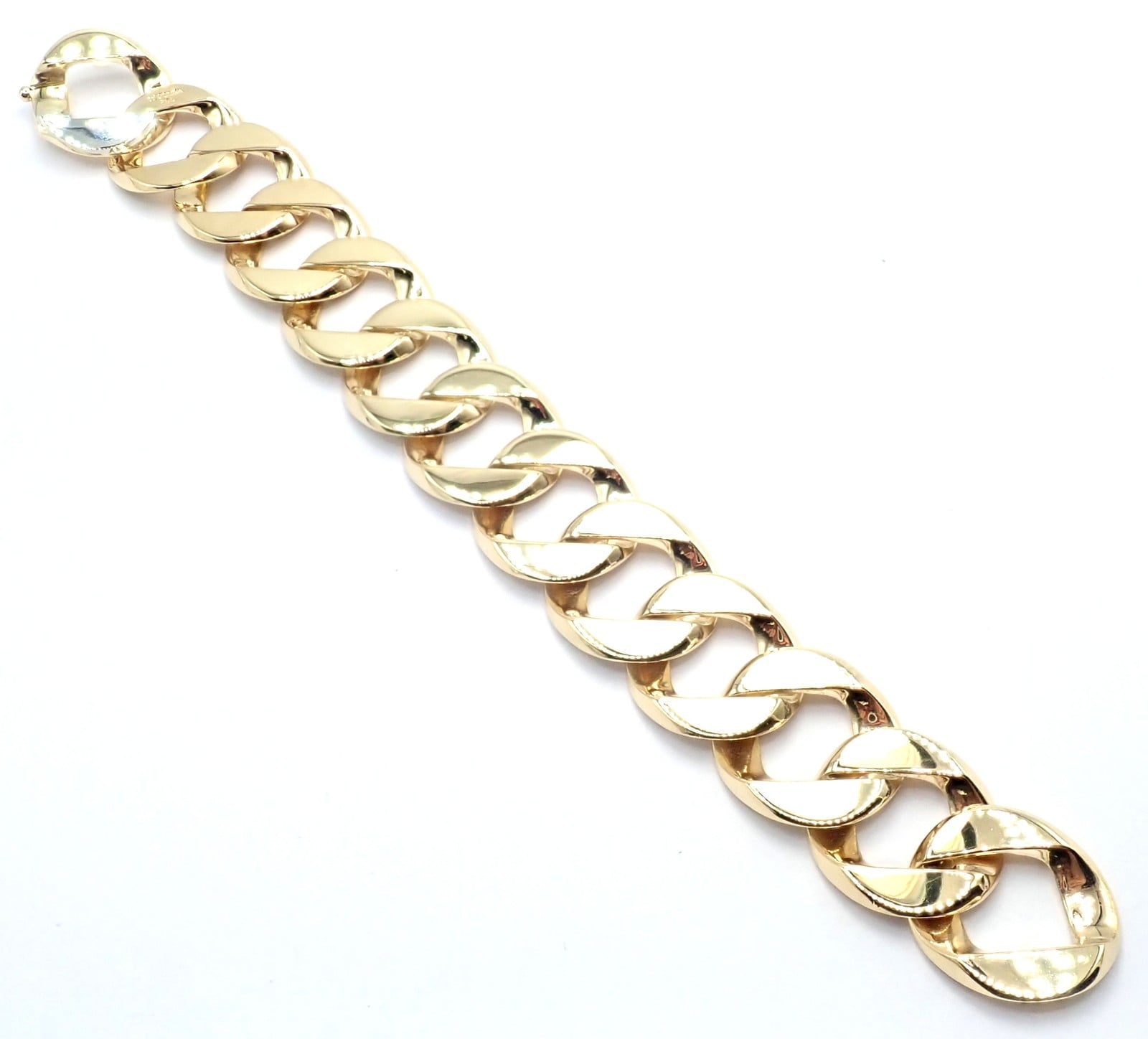 Rare! Authentic Verdura 18k Yellow Gold Curb Link Bracelet | Fortrove
