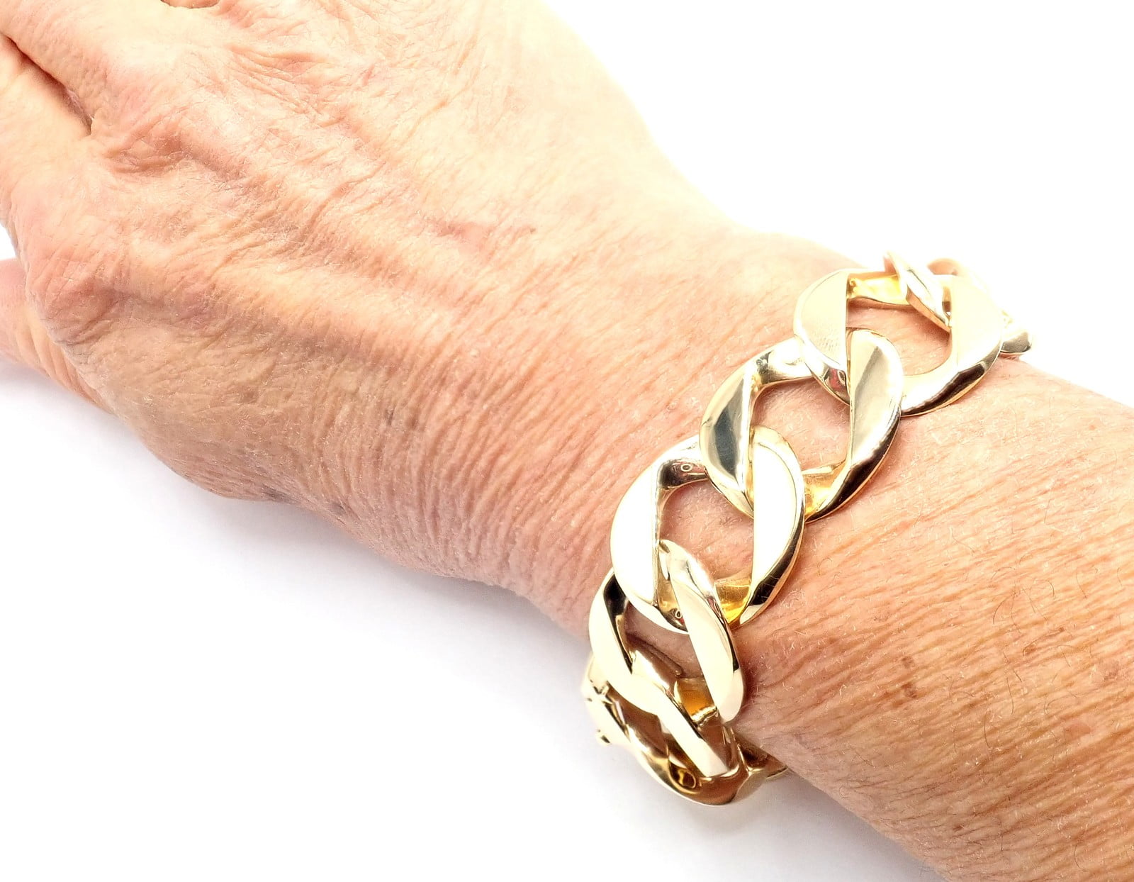 Rare! Authentic Verdura 18k Yellow Gold Curb Link Bracelet | Fortrove