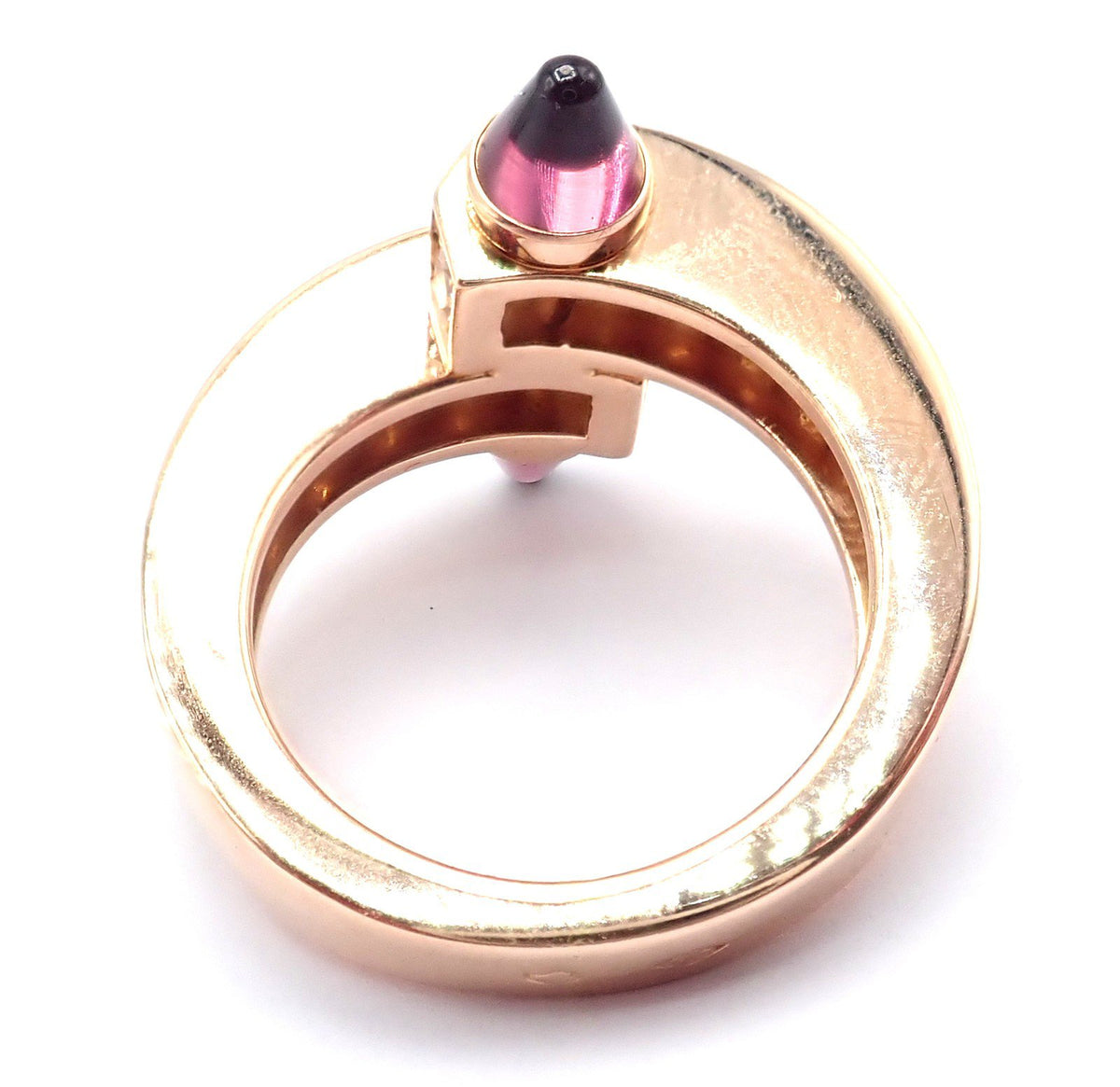 Cartier Jewelry & Watches:Fine Jewelry:Rings Authentic! Cartier Menotte 18k Rose Gold Diamond Rhodolite Band Ring