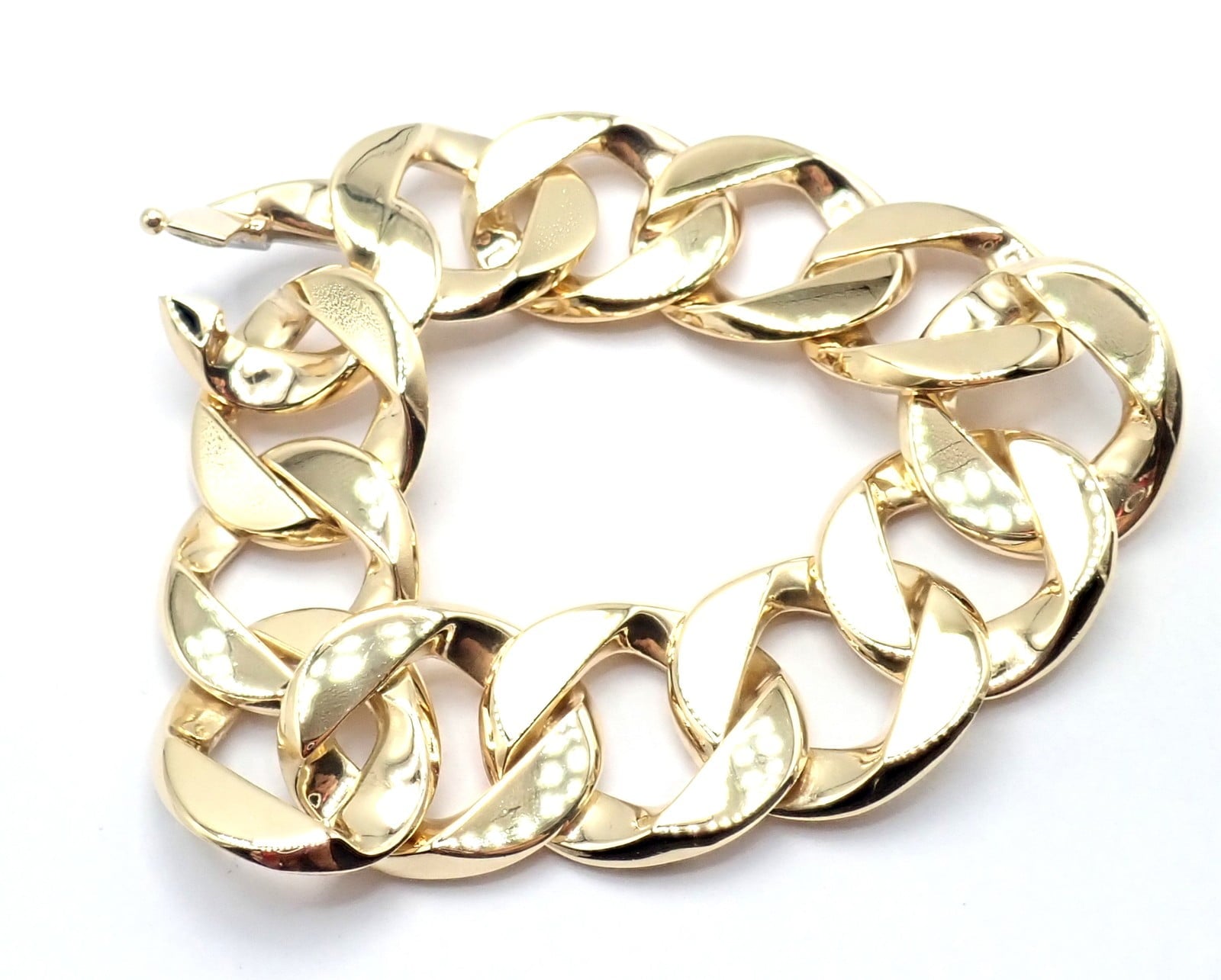 Rare! Authentic Verdura 18k Yellow Gold Curb Link Bracelet | Fortrove