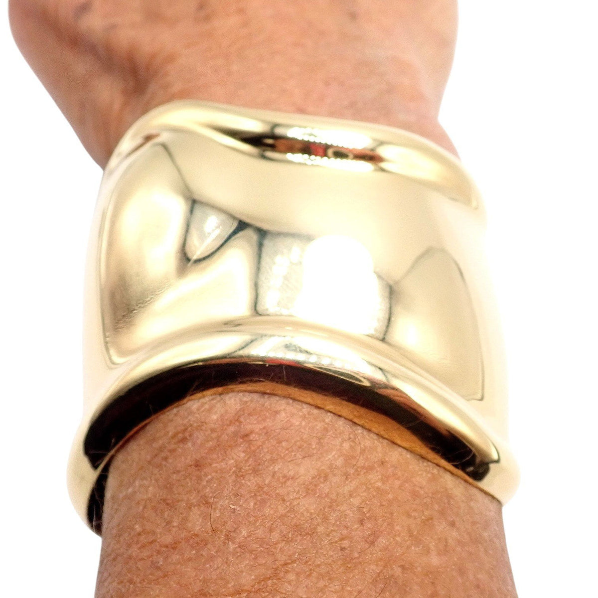Tiffany & Co. Jewelry & Watches:Fine Jewelry:Bracelets & Charms Authentic! Tiffany & Co Peretti 18k Yellow Gold Medium Bone Cuff Bracelet 104g