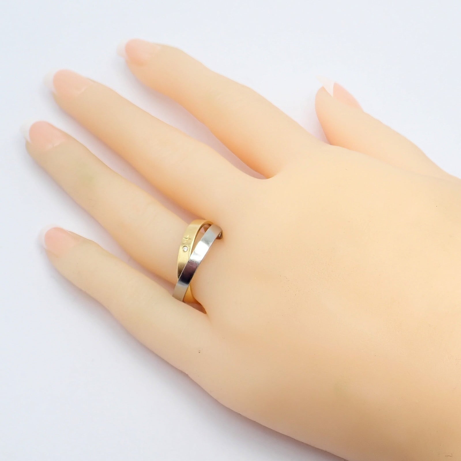 H.Stern Jewelry & Watches:Fine Jewelry:Rings Authentic! H. Stern 18k Yellow + White Gold Diamond Twin Rolling Band Ring sz 9