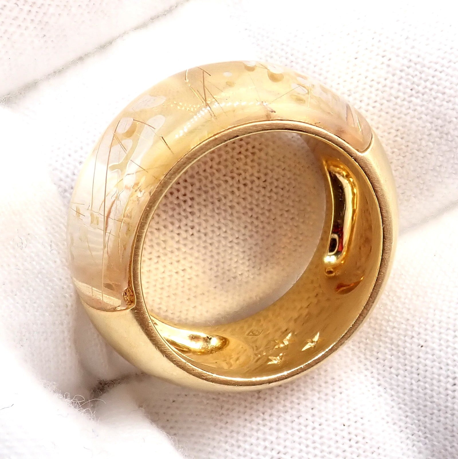 H.Stern Jewelry & Watches:Fine Jewelry:Rings Authentic! H. Stern 18k Yellow Gold Rutilated Quartz Ring sz 6.5