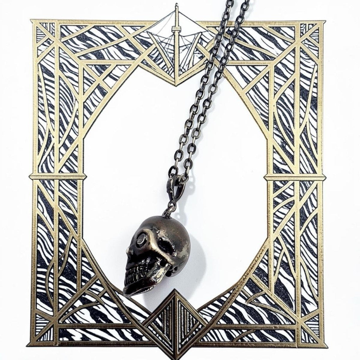 Loree Rodkin Jewelry & Watches:Fine Jewelry:Necklaces & Pendants Rare! Vintage Loree Rodkin Blackened Silver Charming Skull Necklace 20"