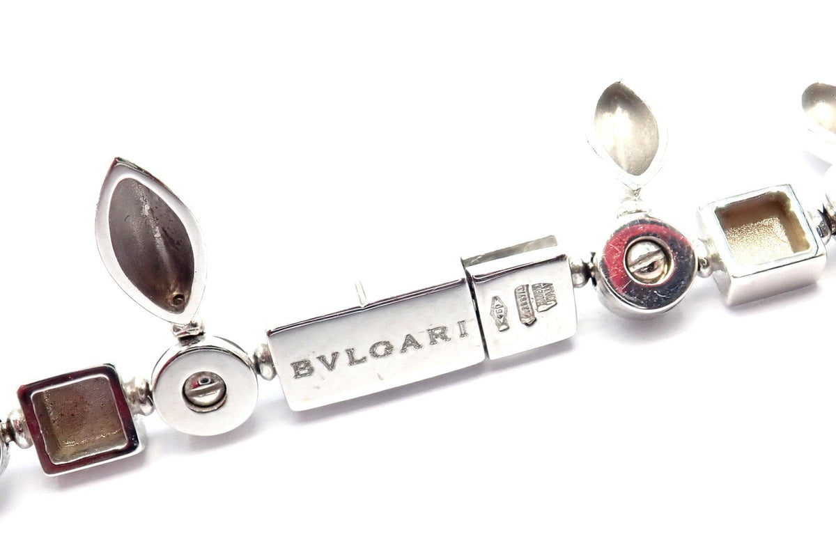 Bvlgari Jewelry & Watches:Fine Jewelry:Necklaces & Pendants Authentic! Bvlgari Bulgari 18k White Gold Lucea Diamond Choker Necklace