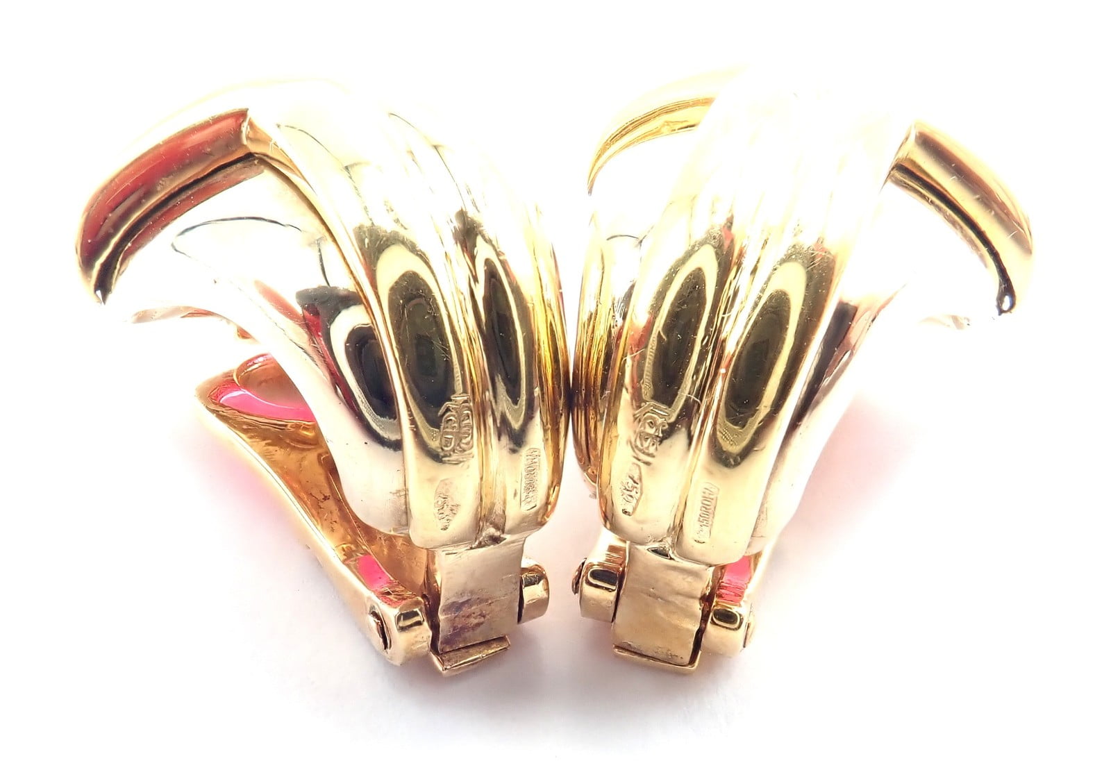 Bvlgari Jewelry & Watches:Fine Jewelry:Earrings Vintage! Bulgari Bvlgari 18k Yellow & White Gold Pink Tourmaline Earrings