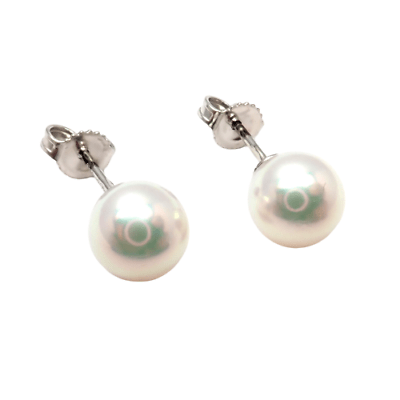 Mikimoto Jewelry & Watches:Fine Jewelry:Earrings Mikimoto 18k White Gold 7.5mm Pearl Stud Earrings