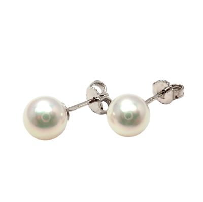 Mikimoto Jewelry & Watches:Fine Jewelry:Earrings Mikimoto 18k White Gold 7.5mm Pearl Stud Earrings