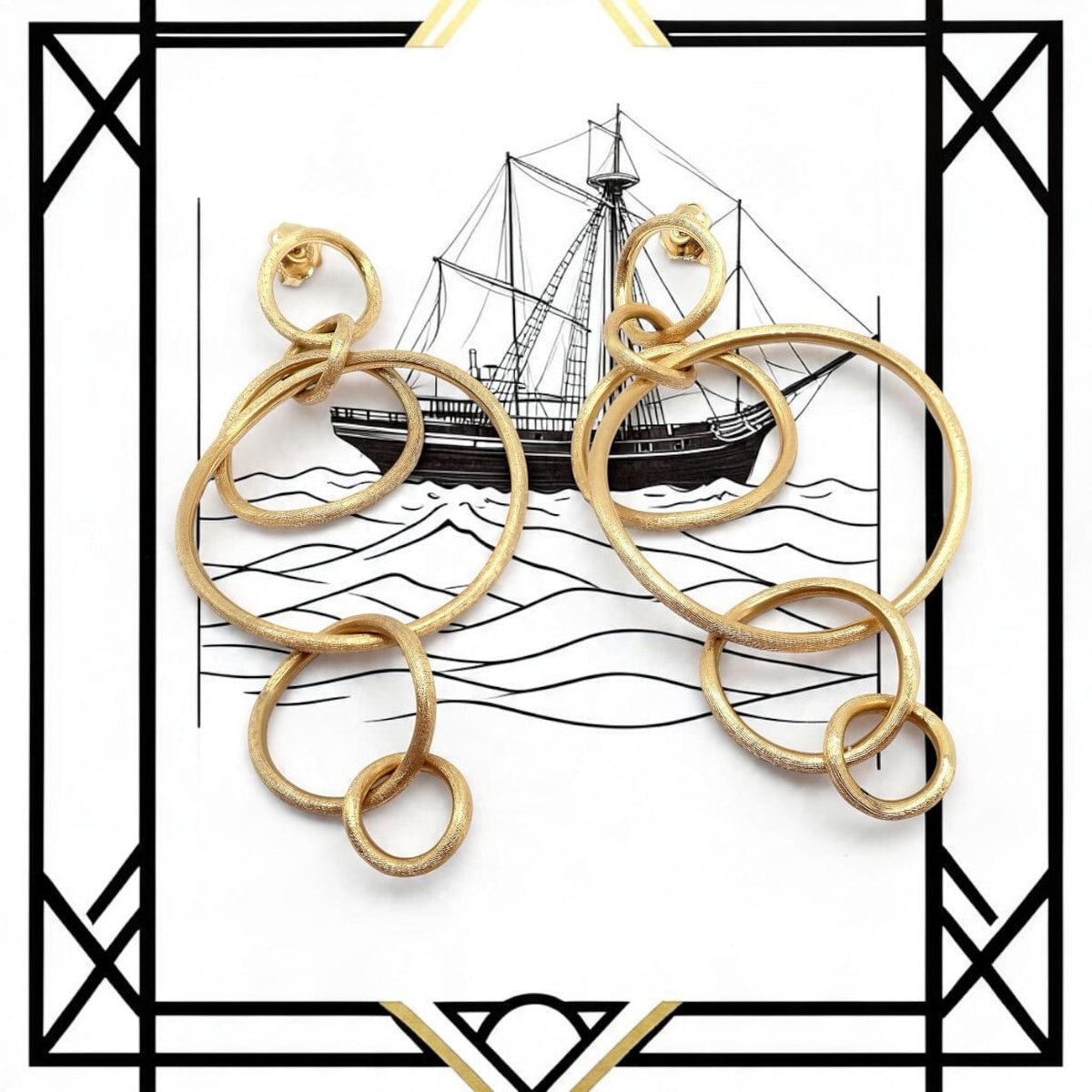 Marco Bicego Jewelry & Watches:Fine Jewelry:Earrings Authentic! Marco Bicego 18k Yellow Gold Large Jaipur Dangle Earrings
