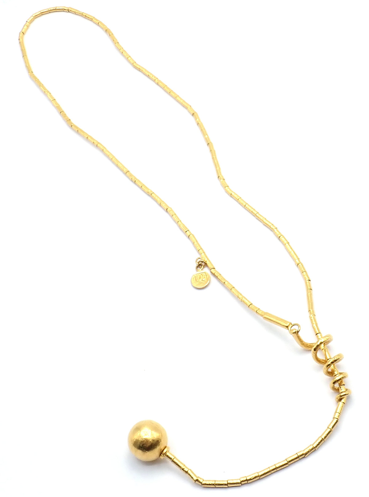 Gurhan Jewelry & Watches:Fine Jewelry:Necklaces & Pendants Authentic! Gurhan Vertigo 24k Yellow Gold Ruby Lariat Beaded Spiral Necklace