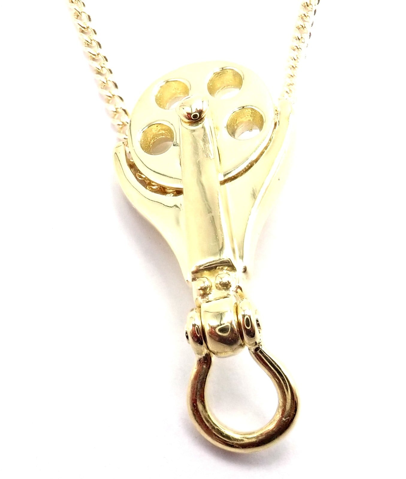 Tiffany & Co. Jewelry & Watches:Fine Jewelry:Necklaces & Pendants Vintage! Tiffany & Co Ralph Lauren 18k Yellow Gold Pulley Pendant Necklace