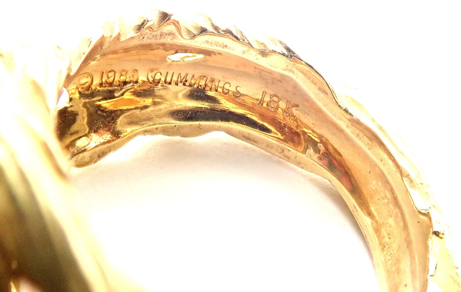 Angela Cummings Jewelry & Watches:Fine Jewelry:Rings Authentic! Angela Cummings 18k Yellow Gold Large Aquamarine Ring