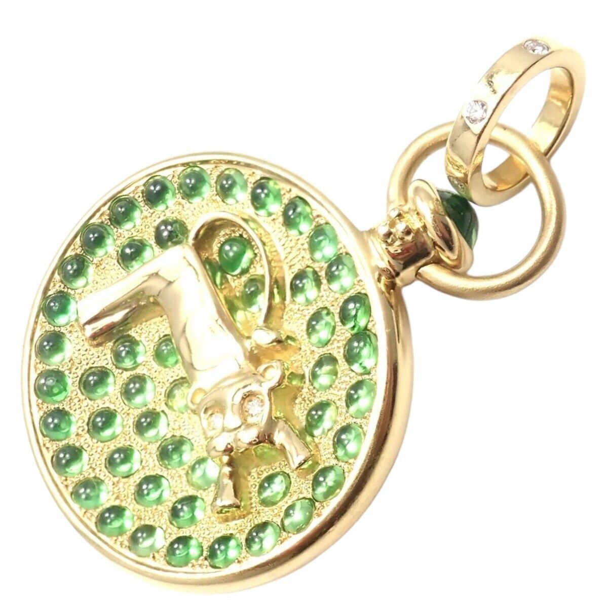 Temple St. Clair Jewelry & Watches:Fine Jewelry:Necklaces & Pendants Authentic Temple St Clair 18k Yellow Gold Diamond Tsavorite Terrae Lion Pendant