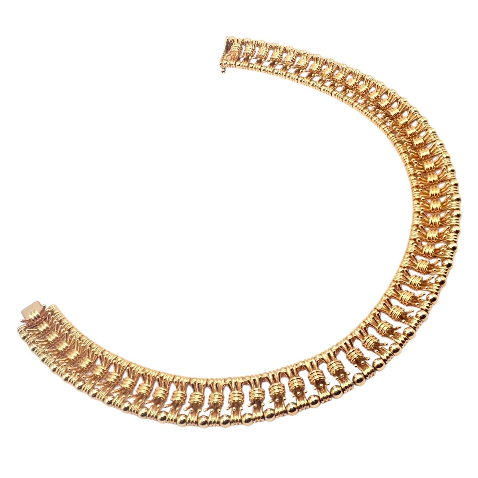 Authentic Tiffany & Co Schlumberger 18k Yellow Gold Fancy Bowtie Collar Necklace | Fortrove