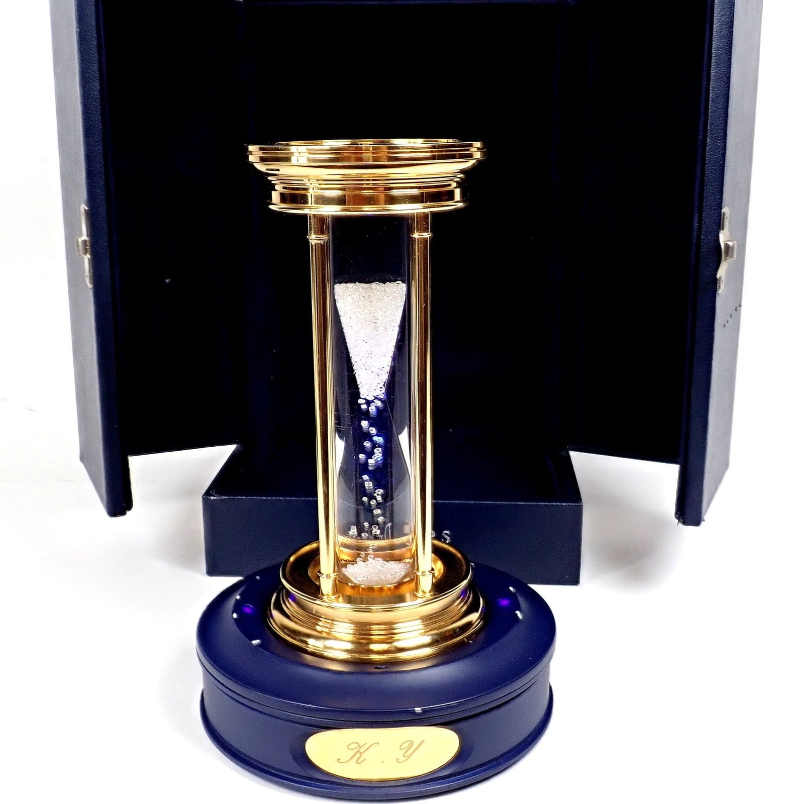 Authentic! De Beers Limited Edition Millennium 2000 Diamond Brass Hourglass | Fortrove