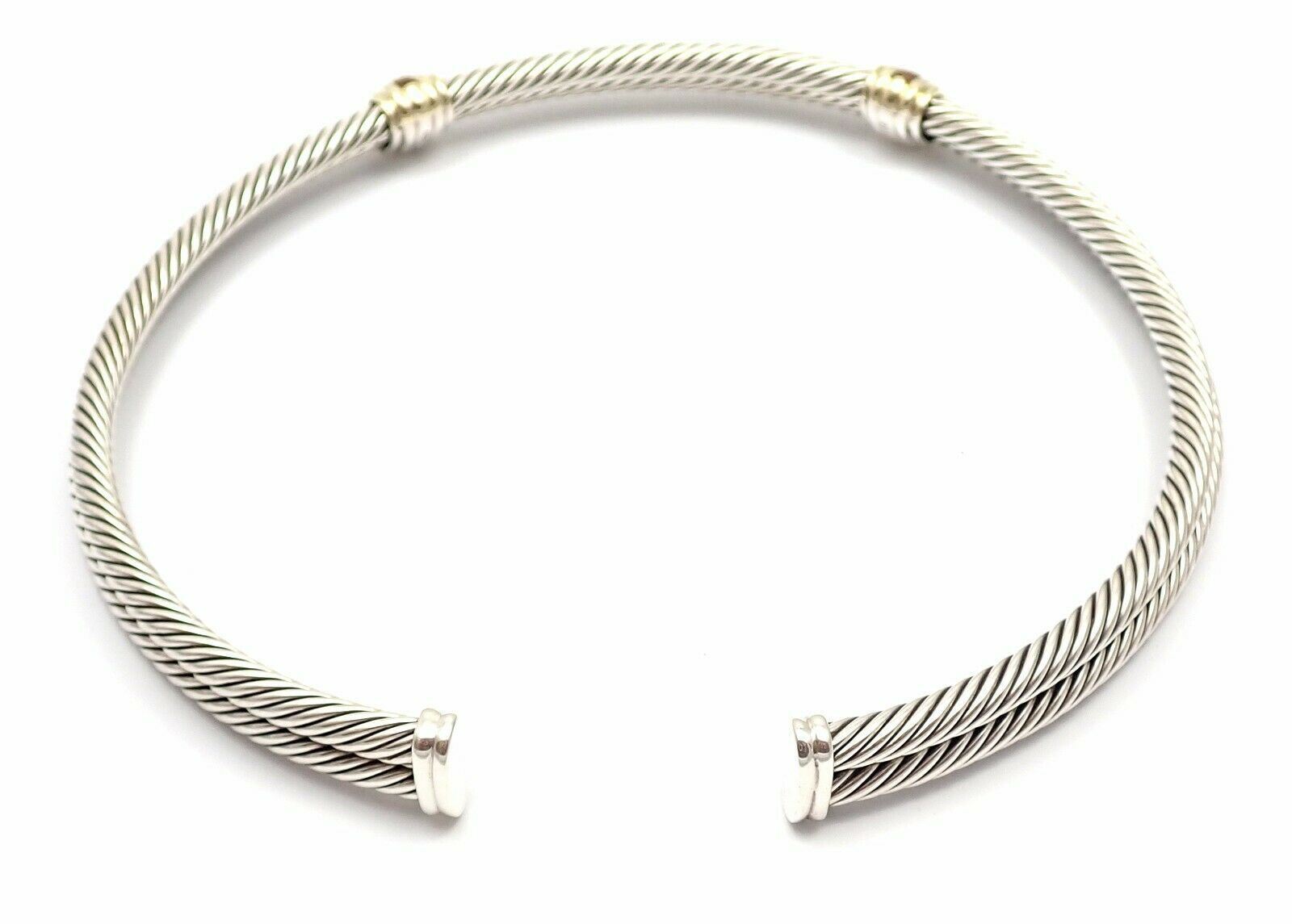 David Yurman Jewelry & Watches:Fine Jewelry:Necklaces & Pendants Authentic! David Yurman 14k Gold Silver Citrine Double Cable Collar Necklace