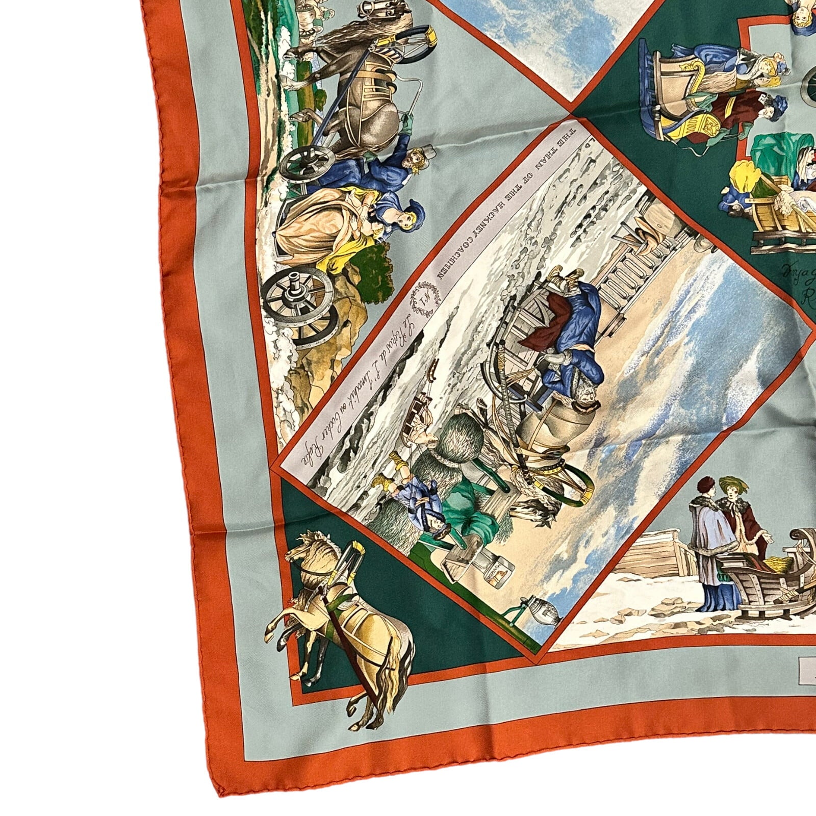 Hermes Clothing, Shoes & Accessories:Women:Women's Accessories:Scarves & Wraps Authentic! Hermes A Walk Voyages en Russie Russia Loic Dubigeon 90cm Silk Scarf