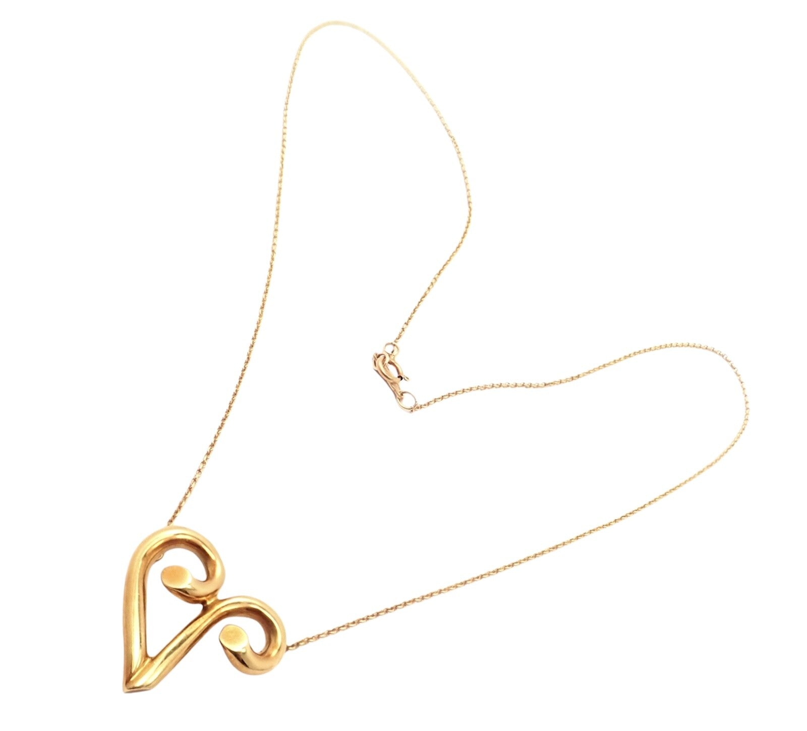 Tiffany & Co Picasso 18k Yellow Gold Large Zodiac Aries Pendant Necklace | Fortrove