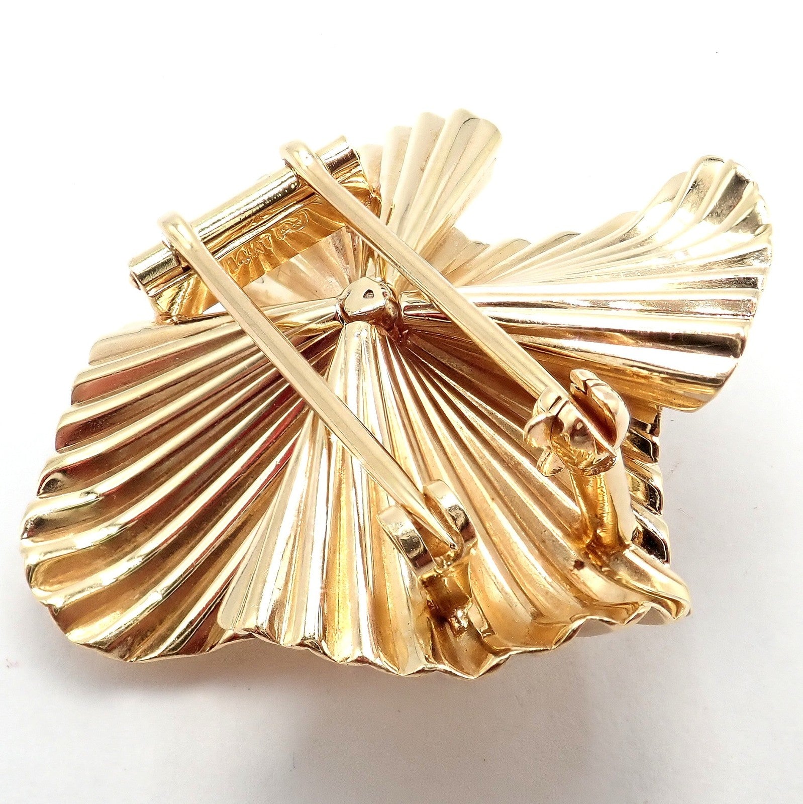Authentic! Vintage Tiffany & Co. 14k Yellow Gold Flower Pin Brooch | Fortrove