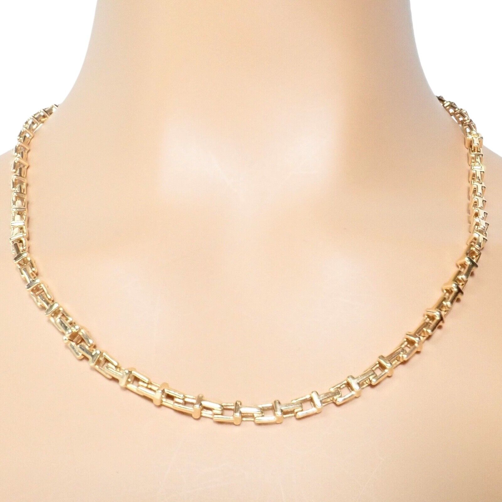 Tiffany & Co. Jewelry & Watches:Fine Jewelry:Necklaces & Pendants Authentic! Tiffany & Co 18k Rose Gold T Chain Link Long Necklace 20.5"