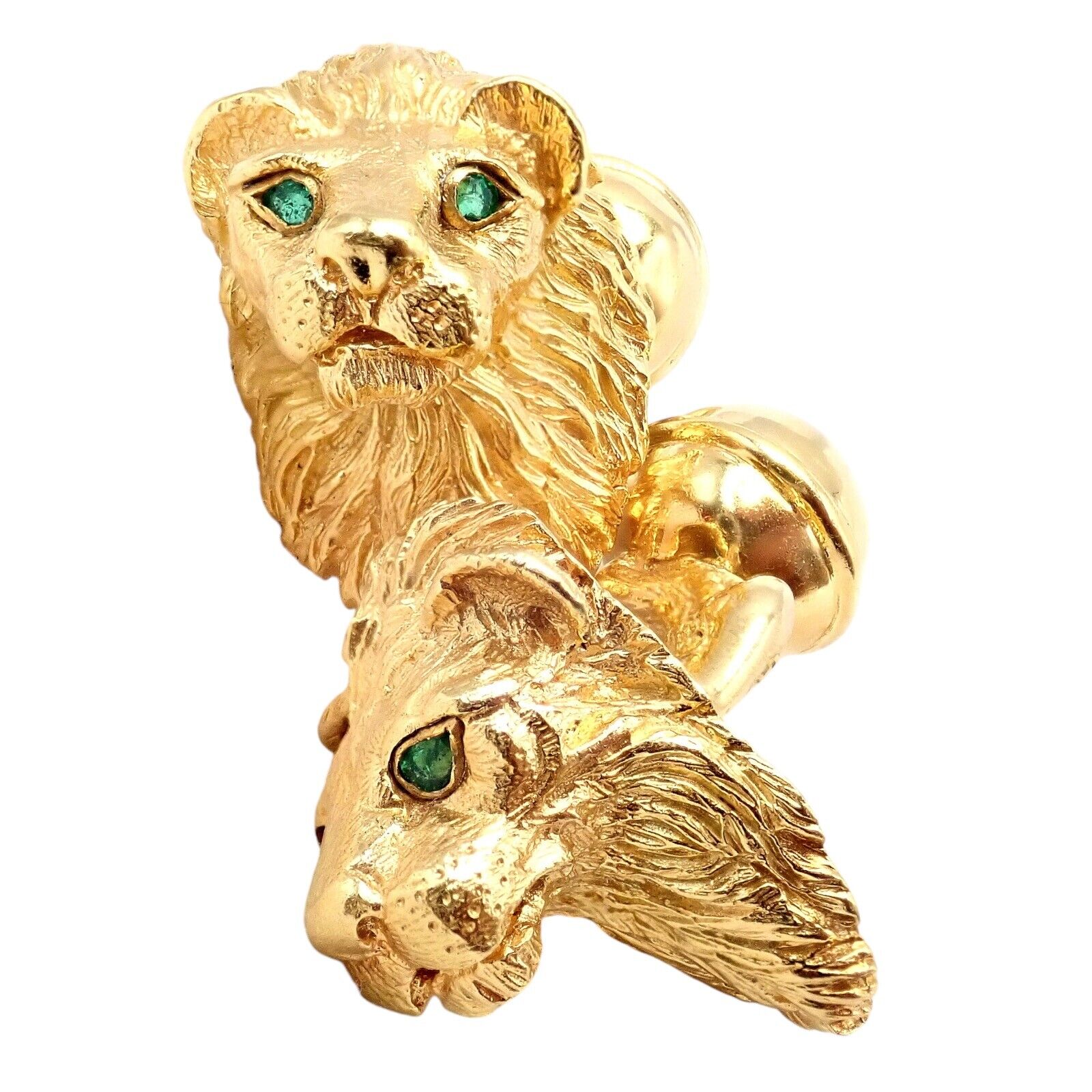 Tiffany & Co. Jewelry & Watches:Men's Jewelry:Cufflinks Rare! Vintage Tiffany & Co. 18k Yellow Gold Emerald Lion Germany 1989 Cufflinks