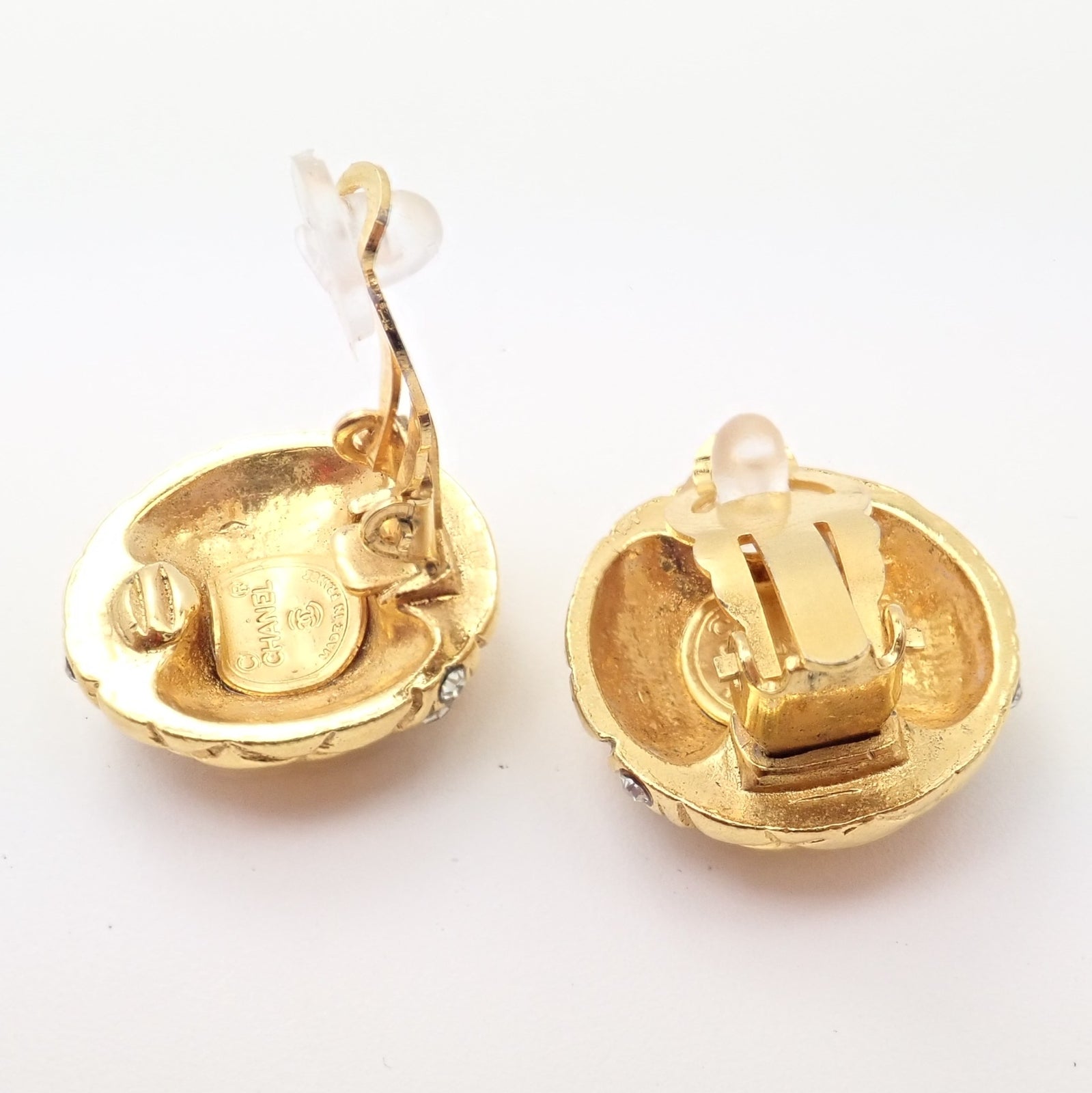 Chanel Jewelry & Watches:Vintage & Antique Jewelry:Earrings Rare! Vintage Chanel Paris France Crystal Earrings 1970's