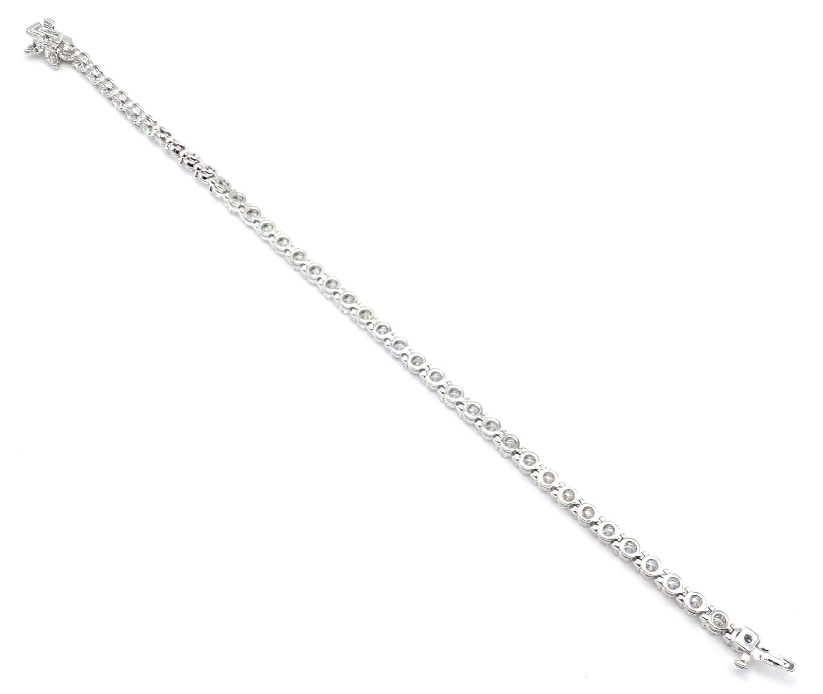 Authentic! Tiffany & Co Victoria Platinum 6.5ct Diamond Line Tennis Bracelet | Fortrove