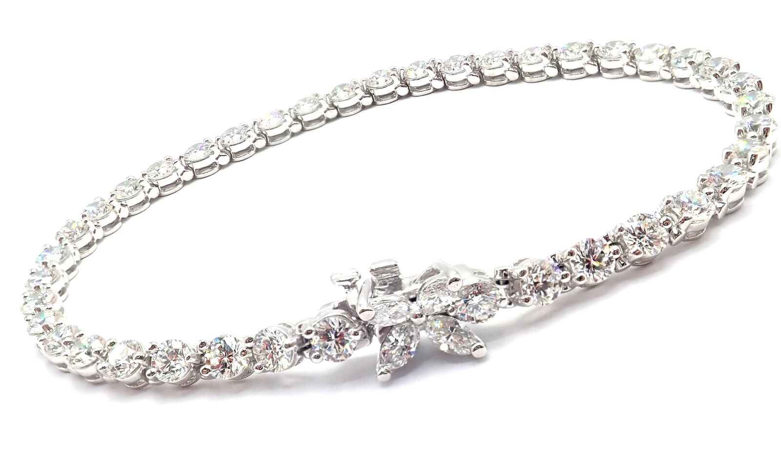 Tiffany & Co. Jewelry & Watches:Fine Jewelry:Bracelets & Charms Authentic! Tiffany & Co Victoria Platinum 6.5ct Diamond Line Tennis Bracelet