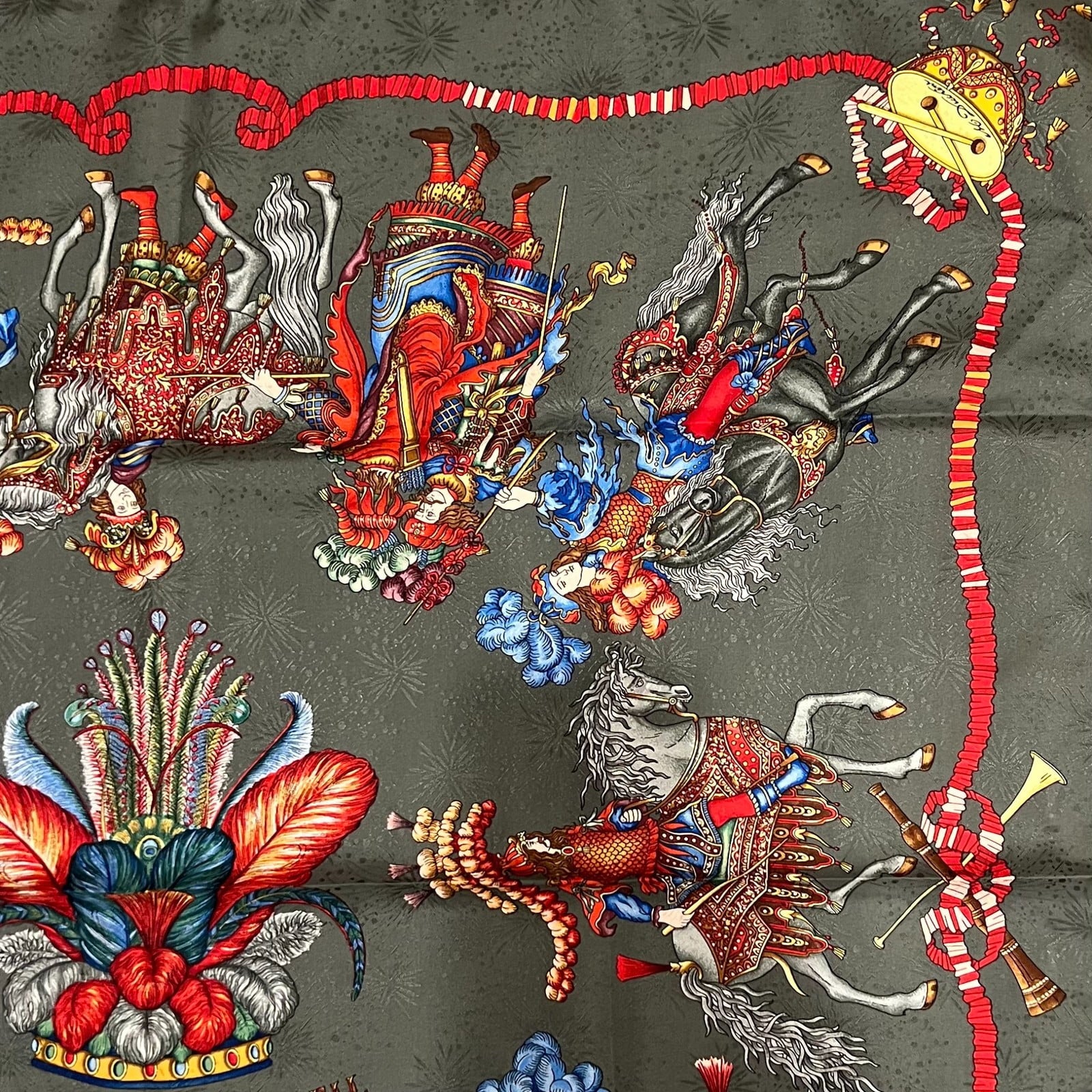 Hermes Clothing, Shoes & Accessories:Women:Women's Accessories:Scarves & Wraps AUTHENTIC! Hermes Les Fetes du Roi Soleil Silk Scarf