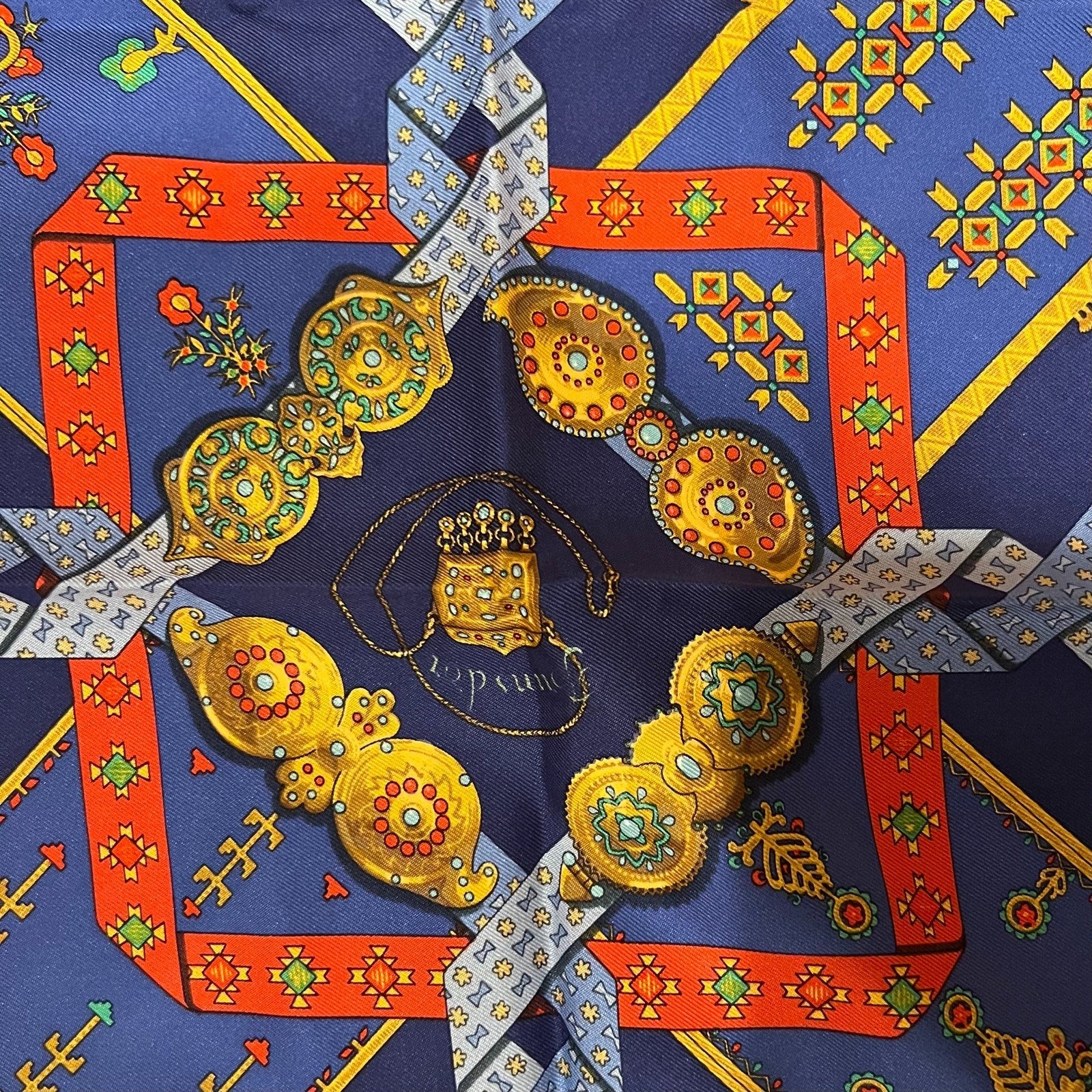 Hermes Clothing, Shoes & Accessories:Women:Women's Accessories:Scarves & Wraps Authentic Hermes Brins d’Or 45cm Silk Scarf