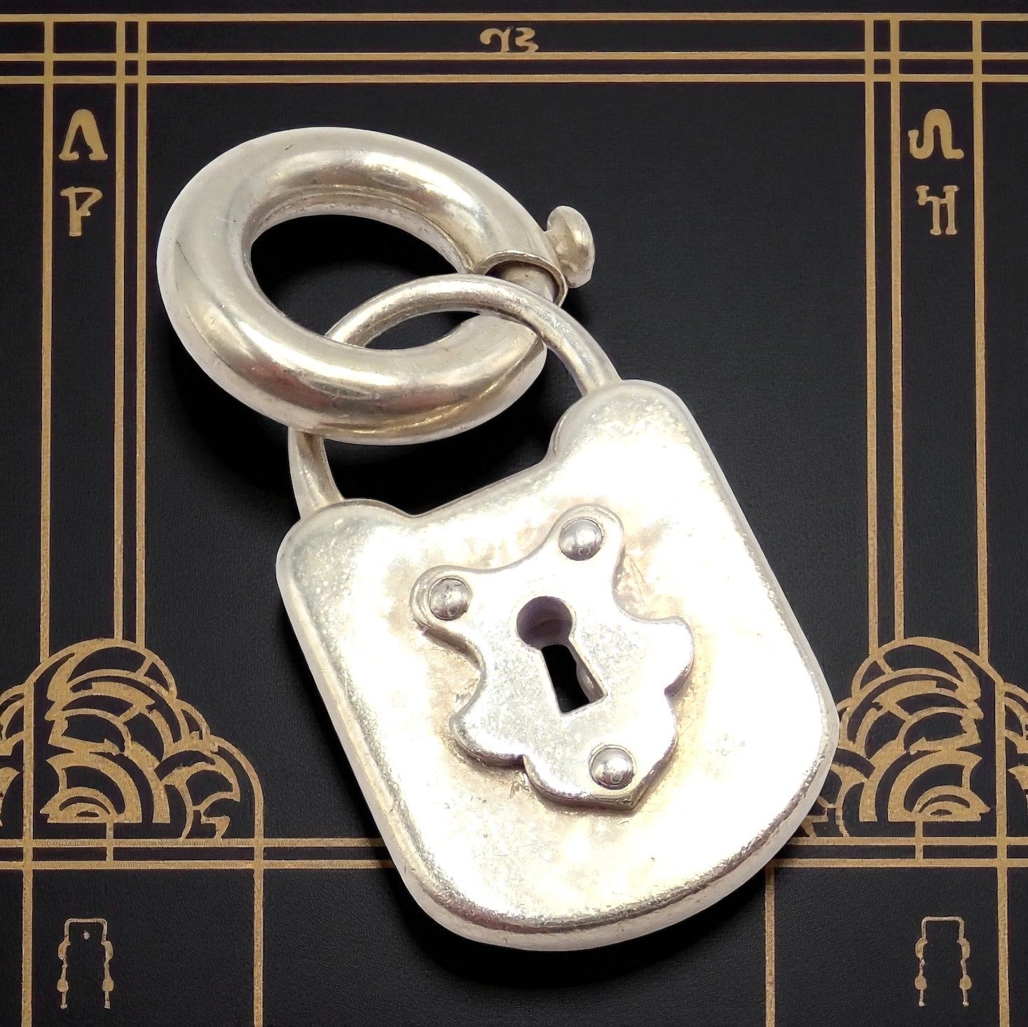 Tiffany & Co. Jewelry & Watches:Fine Jewelry:Bracelets & Charms Tiffany & Co. Silver Classic Padlock Charm Pendant + Spring Ring Clasp