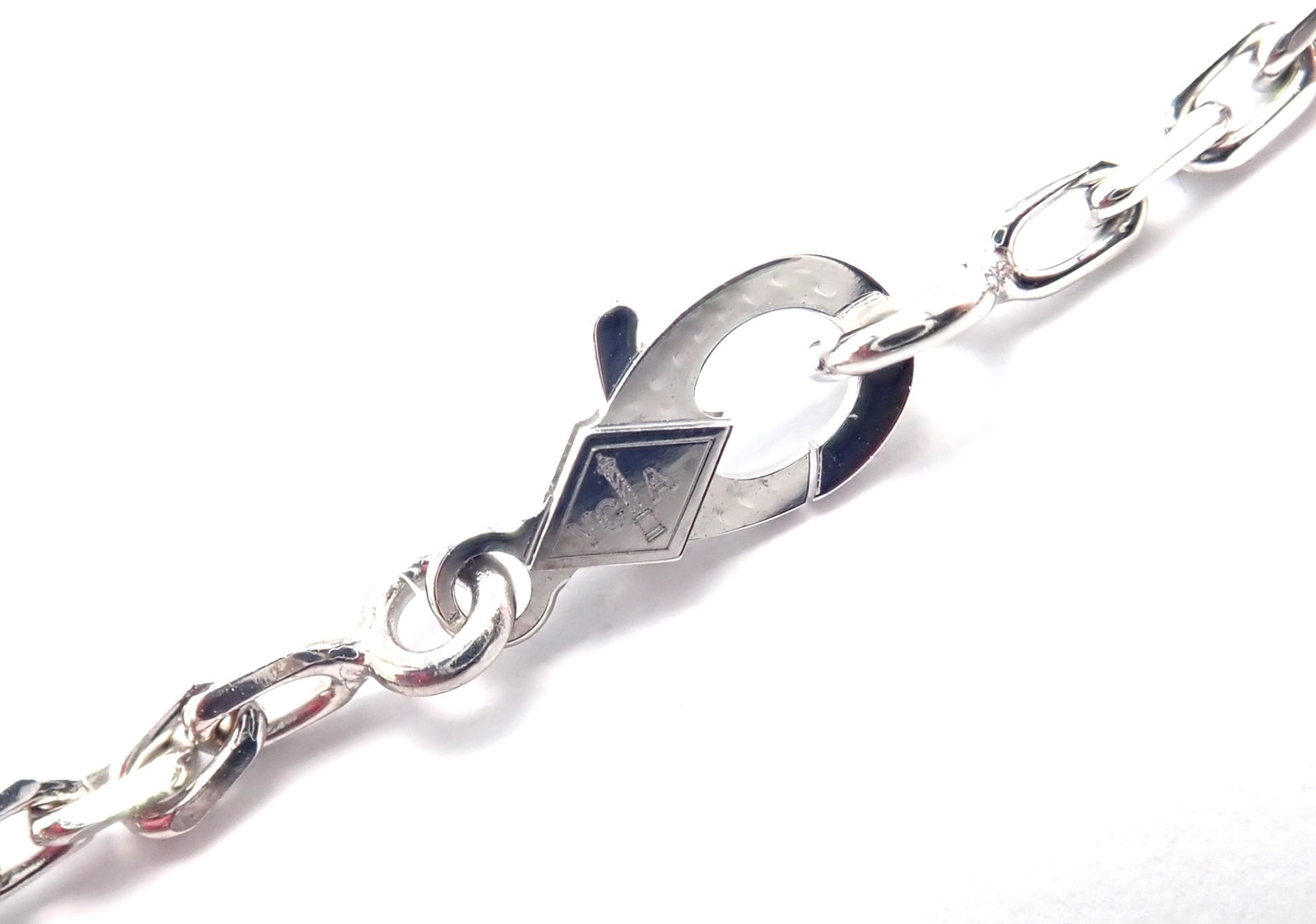 Van Cleef & Arpels 18k Gold 20 Motif Vintage Alhambra Diamond Onyx Necklace Cert | Fortrove