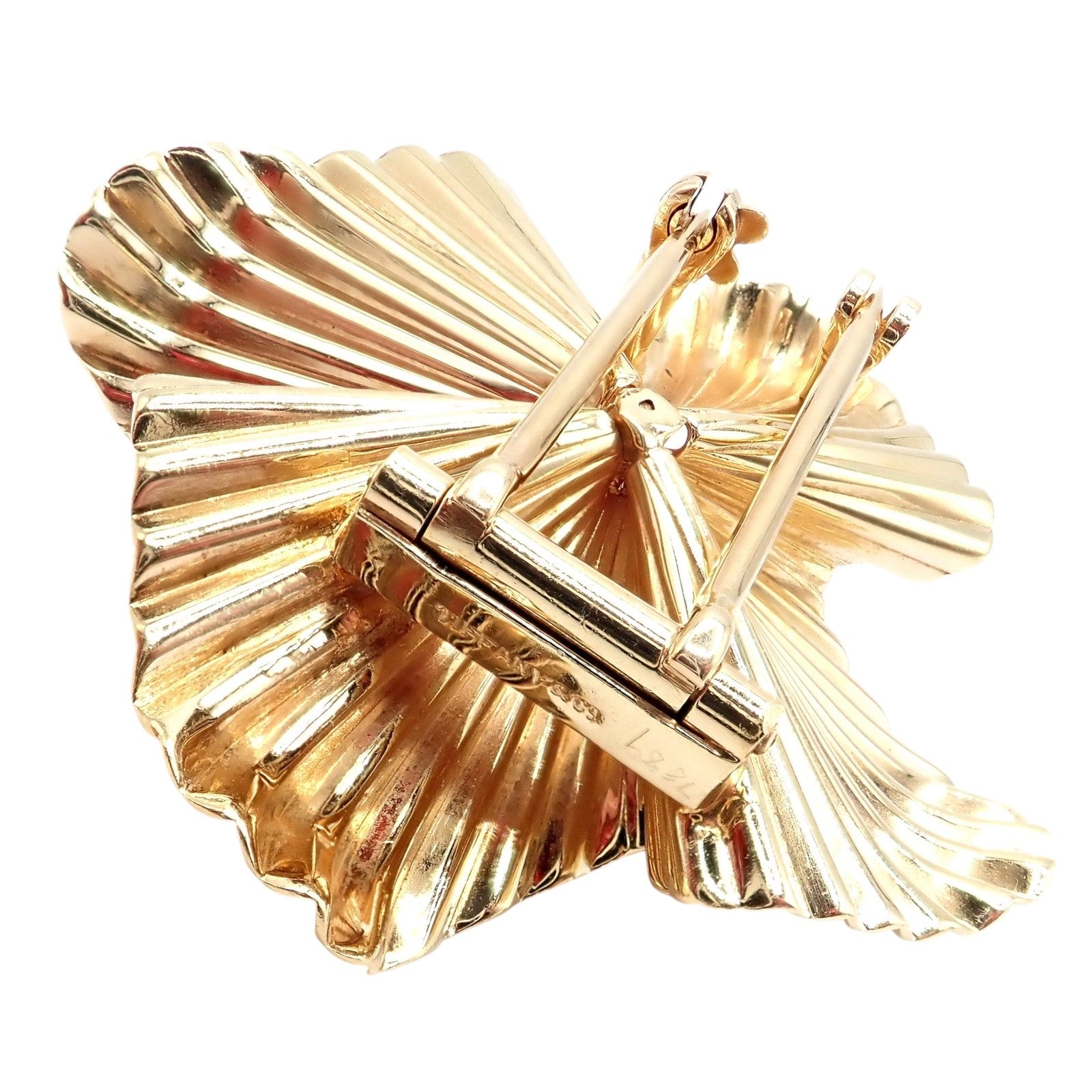 Authentic! Vintage Tiffany & Co. 14k Yellow Gold Flower Pin Brooch | Fortrove
