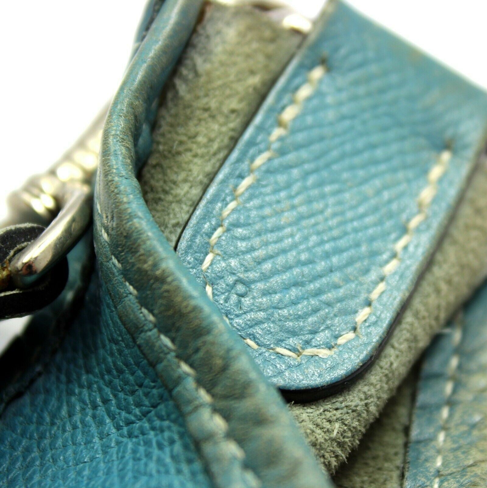Authentic! Hermes Evelyne Blue Jean Epsom Leather PM Handbag Purse | Fortrove