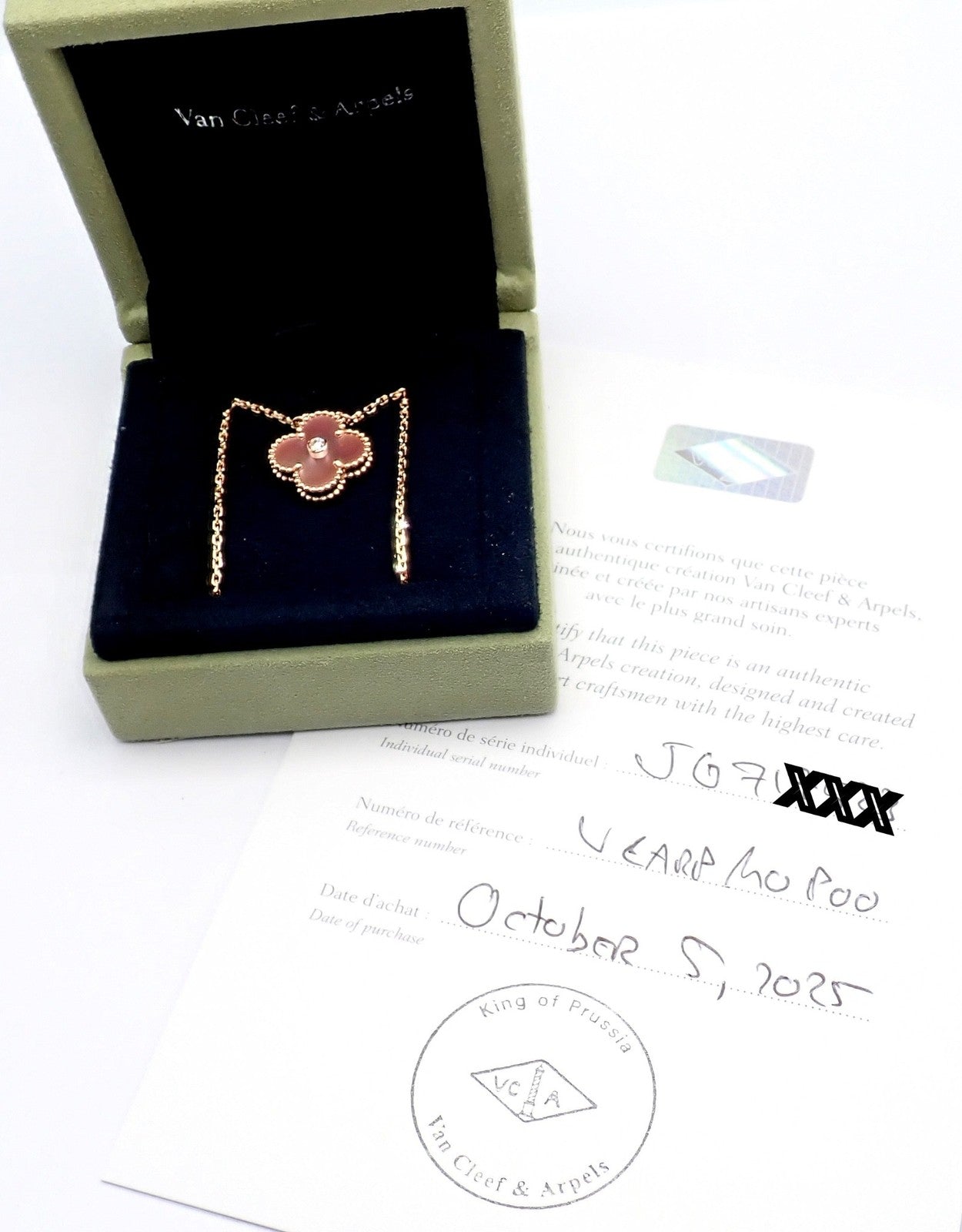 Van Cleef & Arpels Jewelry & Watches:Fine Jewelry:Necklaces & Pendants Van Cleef & Arpels Diamond 18k Vintage Alhambra Pink MOP Holiday 2025 Necklace