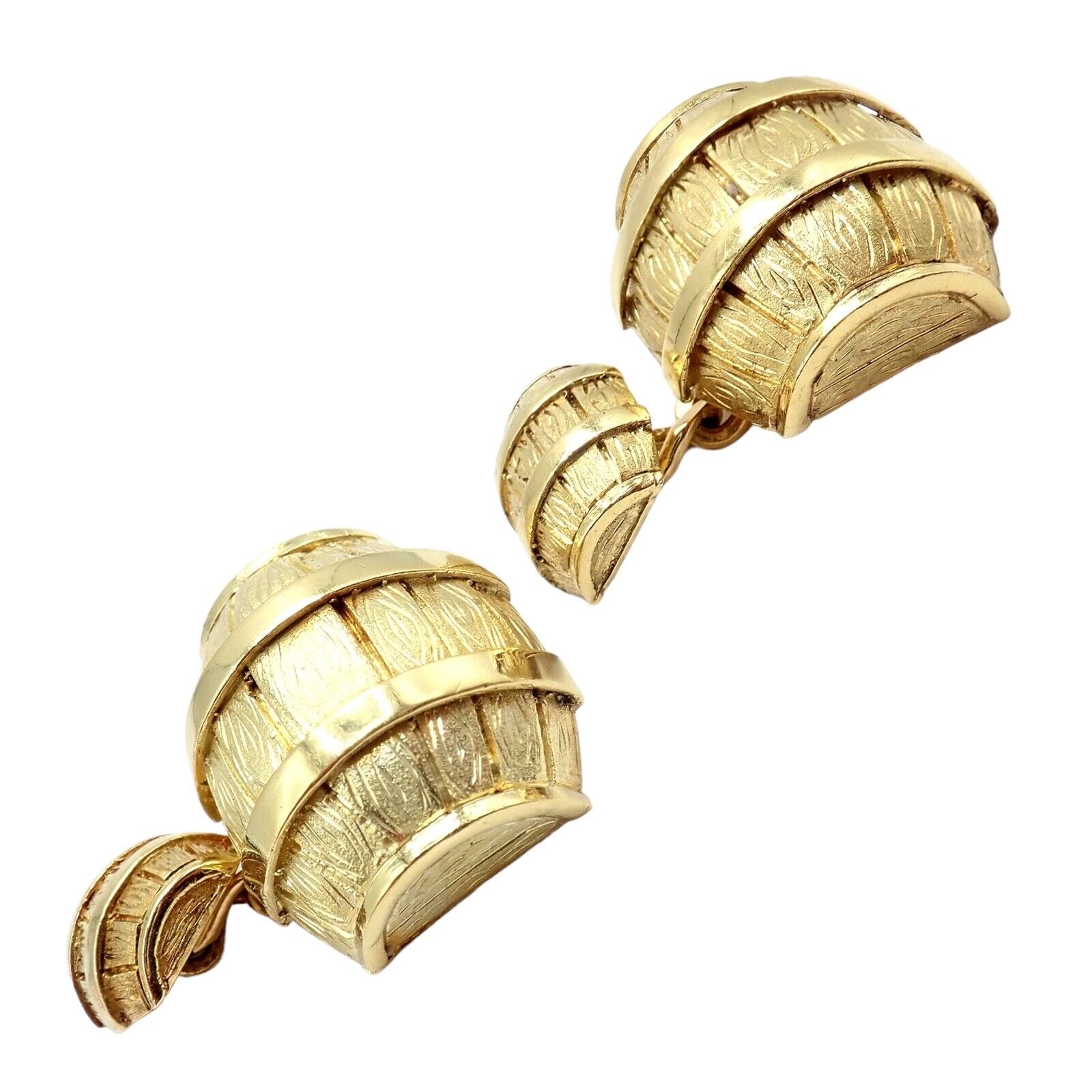 Cartier Jewelry & Watches:Men's Jewelry:Cufflinks Rare! Vintage Cartier 18k Yellow Gold Barrel Cufflinks 1970's