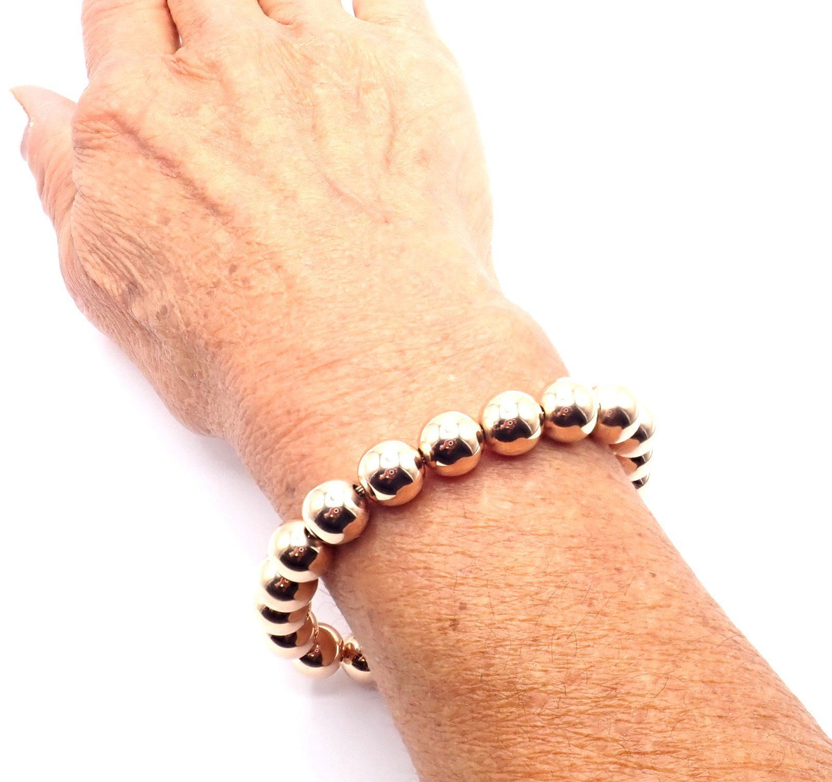 Tiffany & Co. Jewelry & Watches:Fine Jewelry:Bracelets & Charms Authentic! Tiffany & Co 18k Rose Gold Ball Bead Link Bracelet