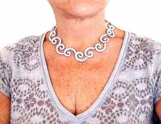 Rare! Authentic Angela Cummings Platinum 34ct Diamond Necklace 1995 | Fortrove