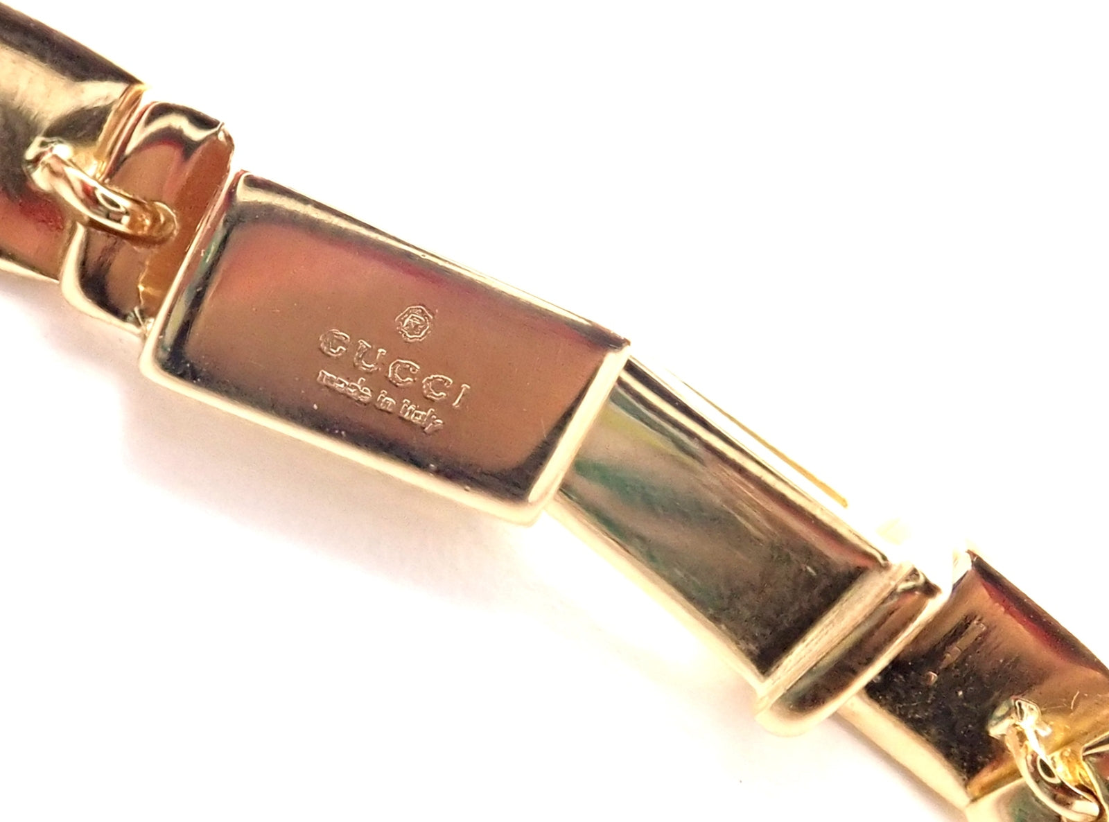 Rare! Authentic Gucci 18k Yellow Gold Diamond Tennis Necklace | Fortrove
