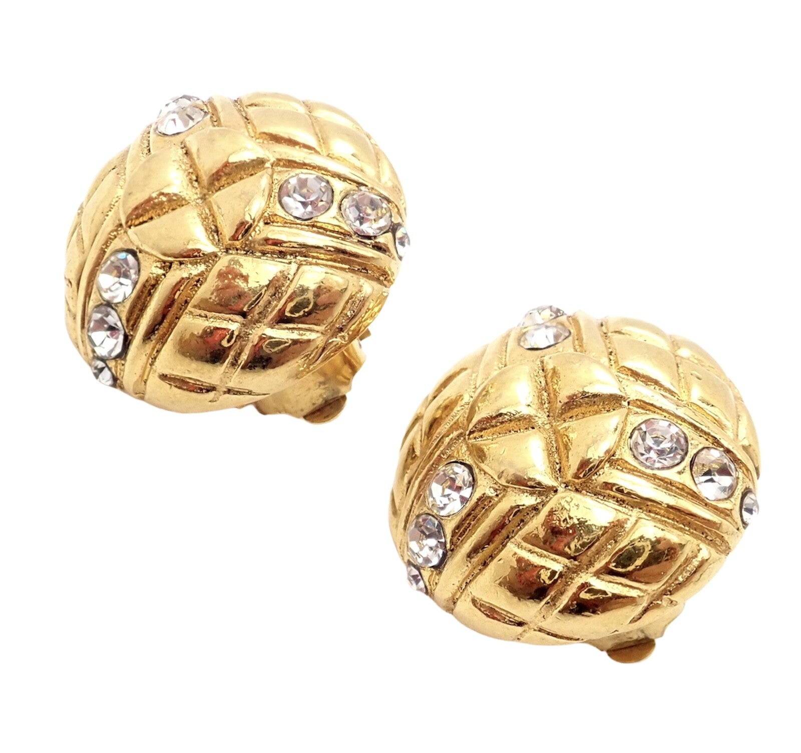 Chanel Jewelry & Watches:Vintage & Antique Jewelry:Earrings Rare! Vintage Chanel Paris France Crystal Earrings 1970's