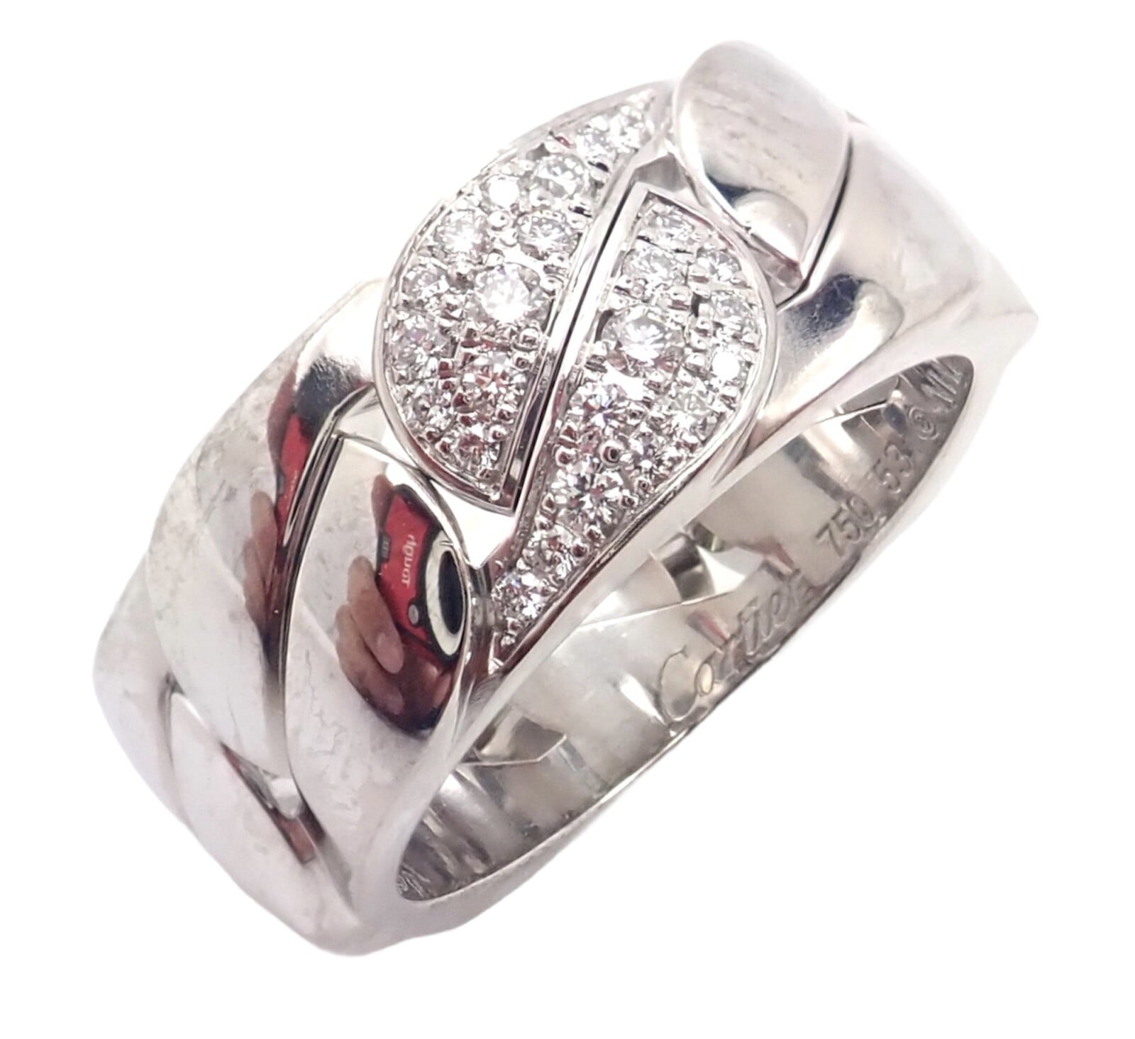 Cartier Jewelry & Watches:Fine Jewelry:Rings Authentic! Cartier 18k White Gold Diamond La Donna Band Ring size 6 eu 53
