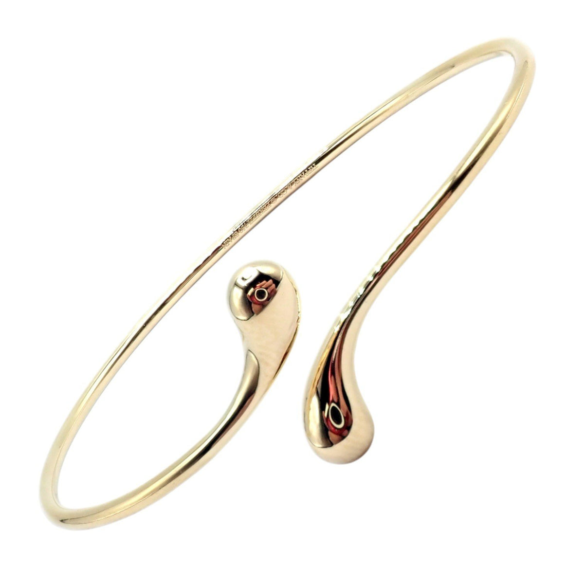 Tiffany & Co. Jewelry & Watches:Fine Jewelry:Bracelets & Charms Vintage! Tiffany & Co Peretti 18k Yellow Gold Double Teardrop Bangle Bracelet